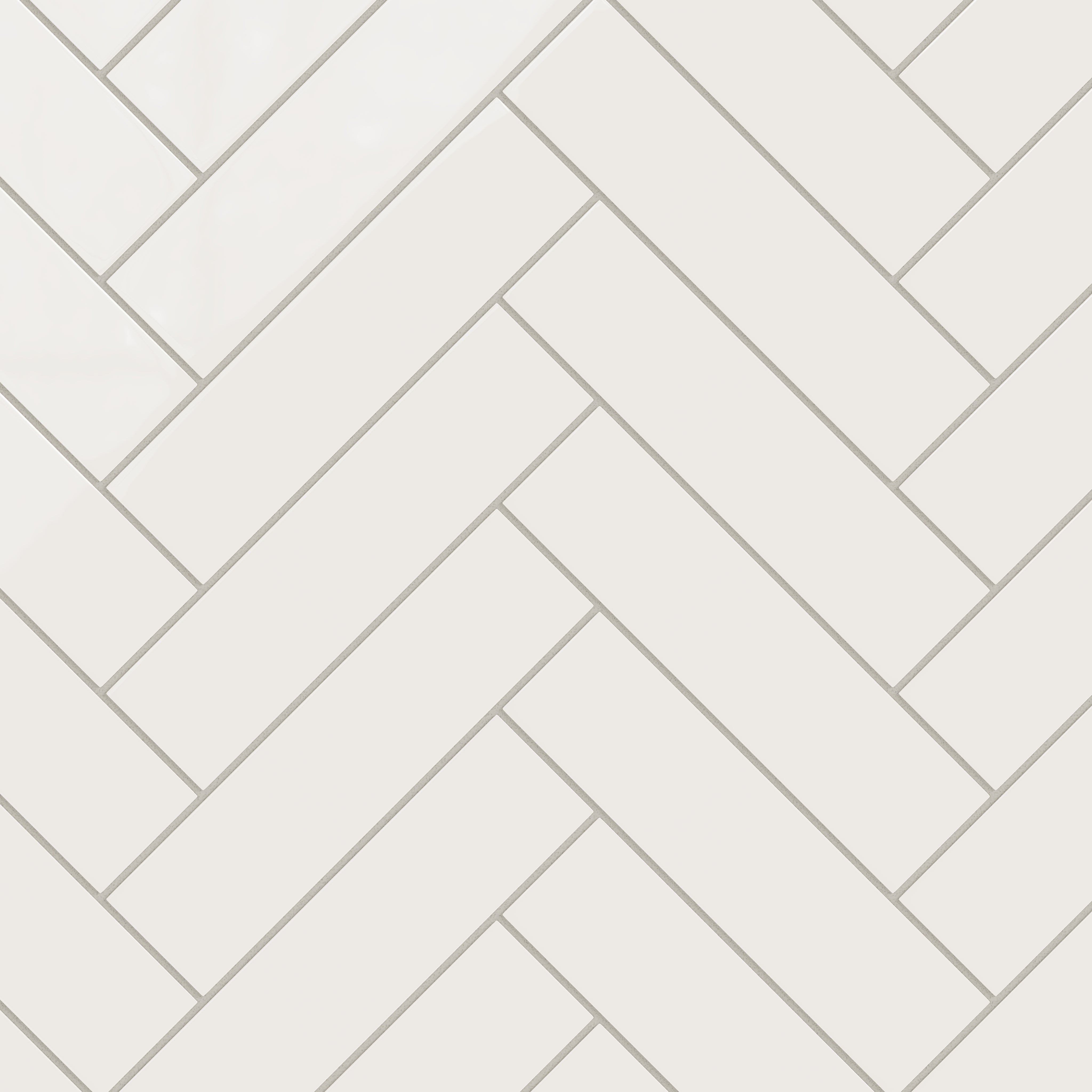 3x12 Natural Press Ceramic Tile in Flake White Gloss