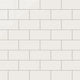 3x6 Natural Press Ceramic Tile in Flake White Gloss