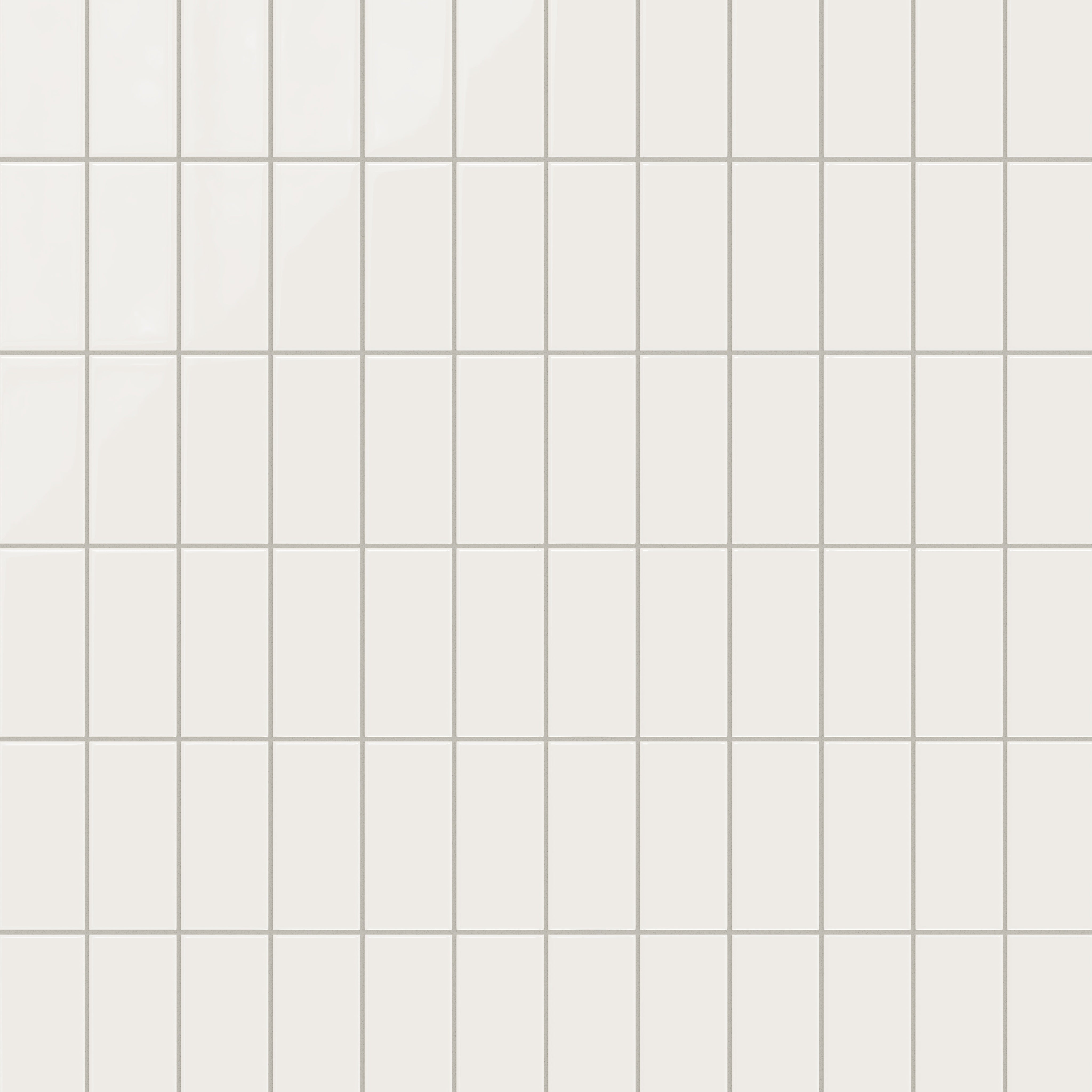 3x6 Natural Press Ceramic Tile in Flake White Gloss