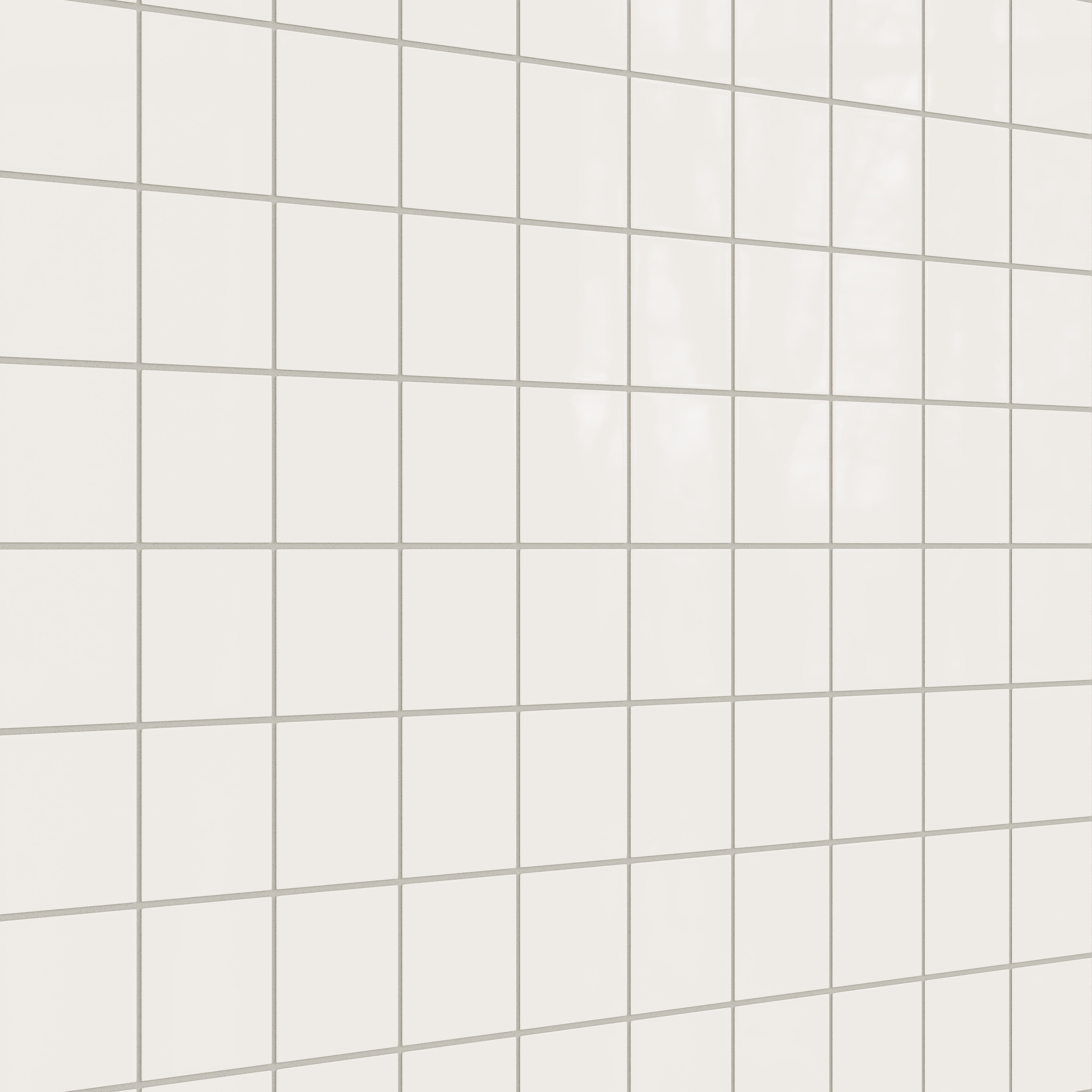 4x4 Natural Press Ceramic Tile in Flake White Gloss