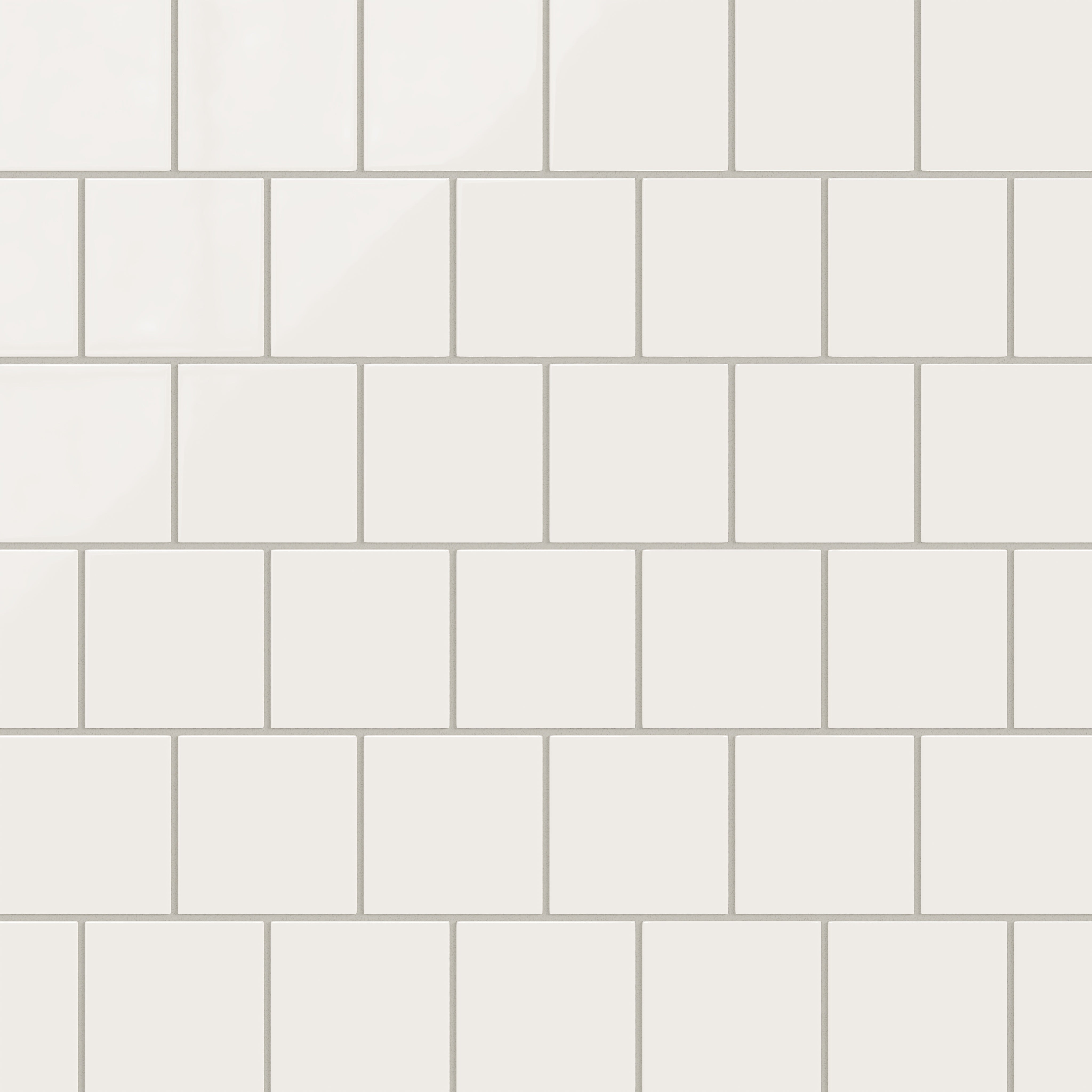 4x4 Natural Press Ceramic Tile in Flake White Gloss