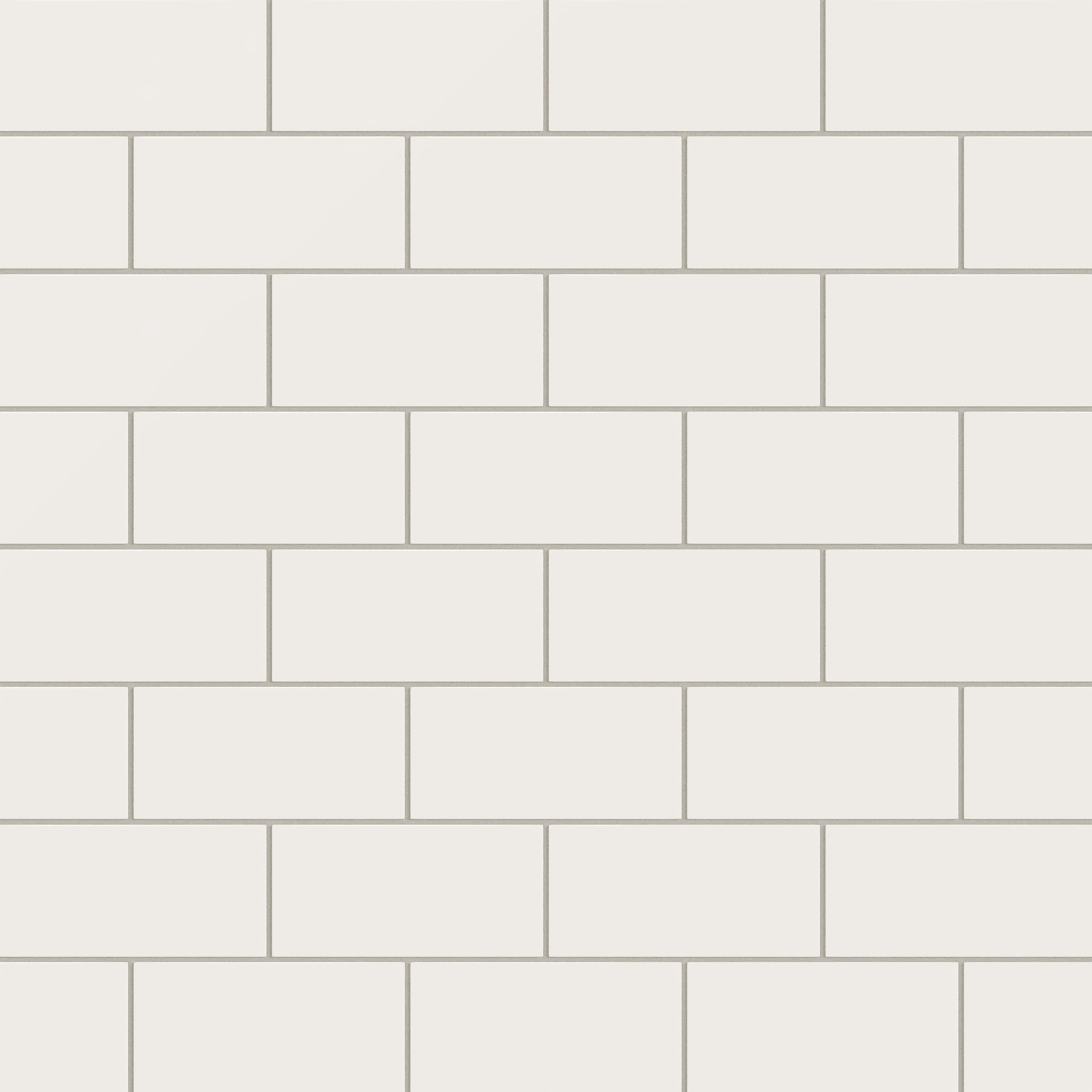 4x8 Natural Press Ceramic Tile in Flake White Gloss