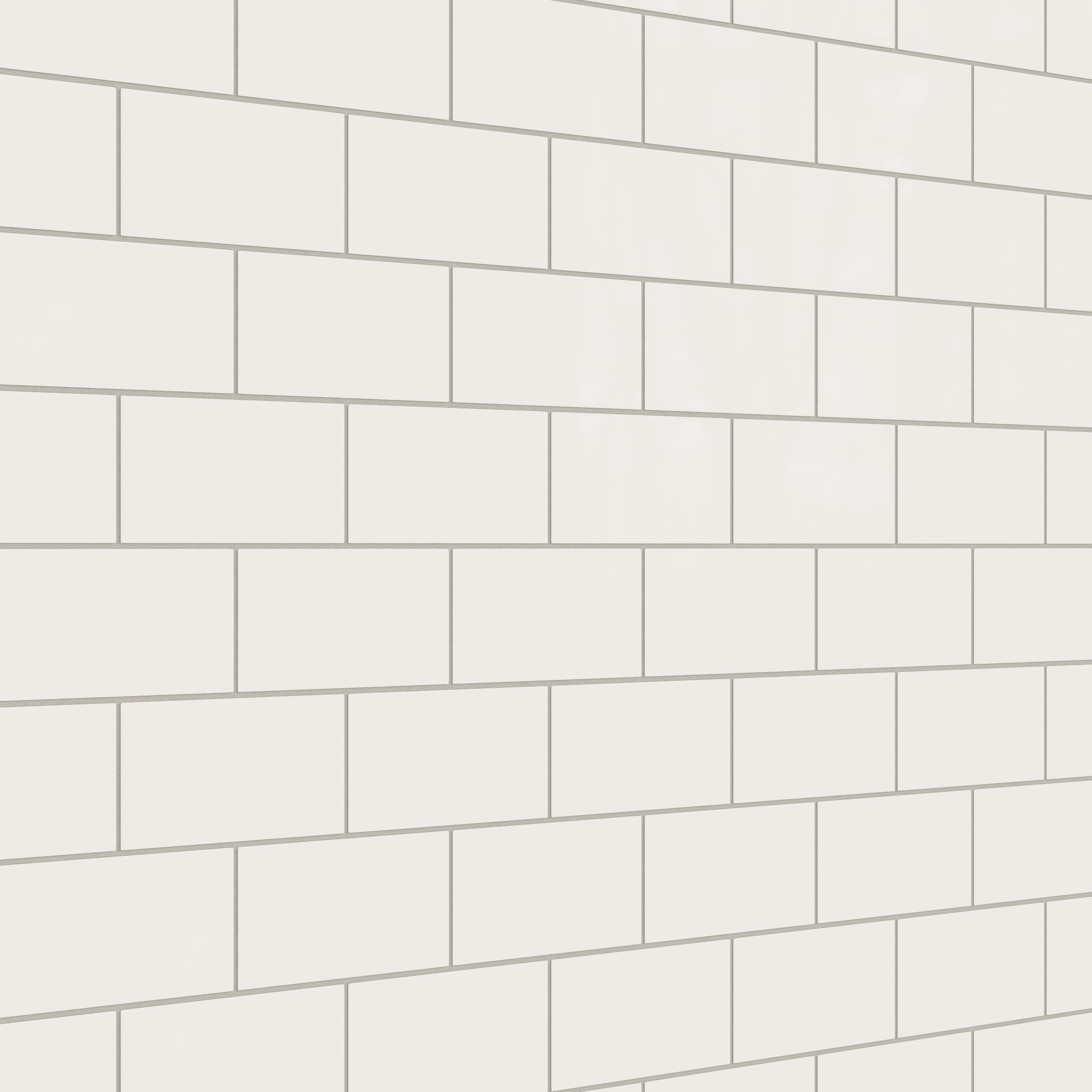 4x8 Natural Press Ceramic Tile in Flake White Gloss