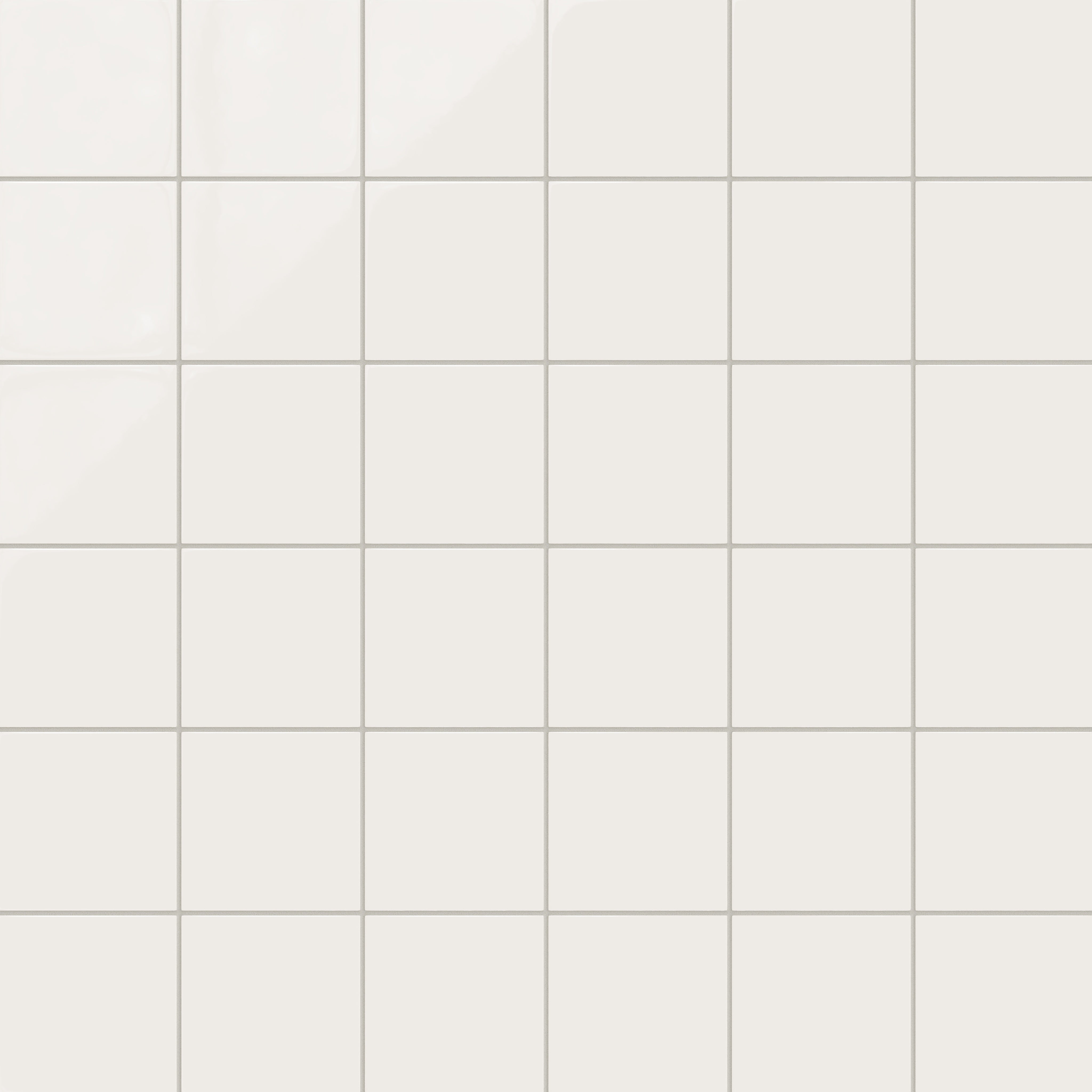 6x6 Natural Press Ceramic Tile in Flake White Gloss