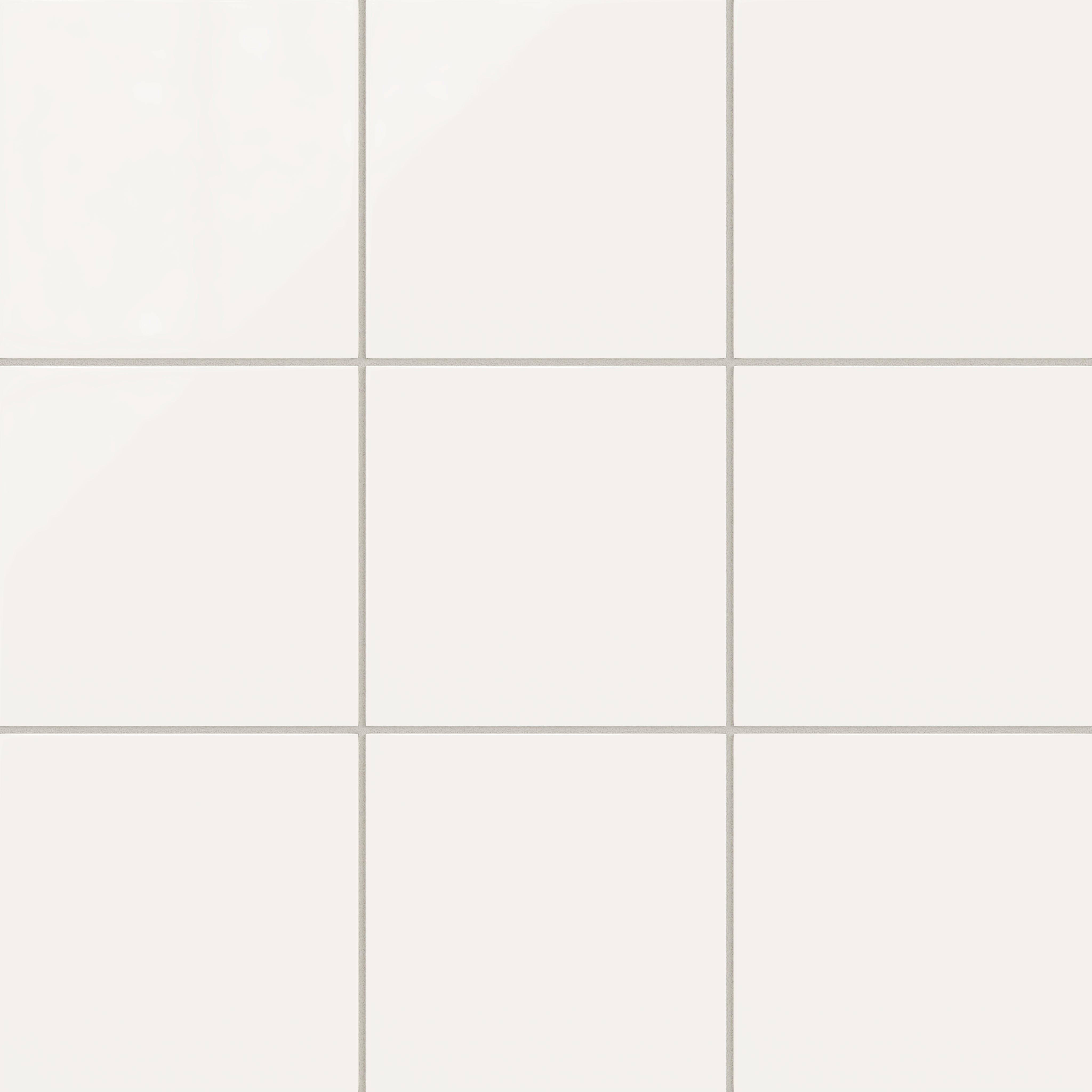 8x8 Natural Press Ceramic Tile in Flake White Gloss