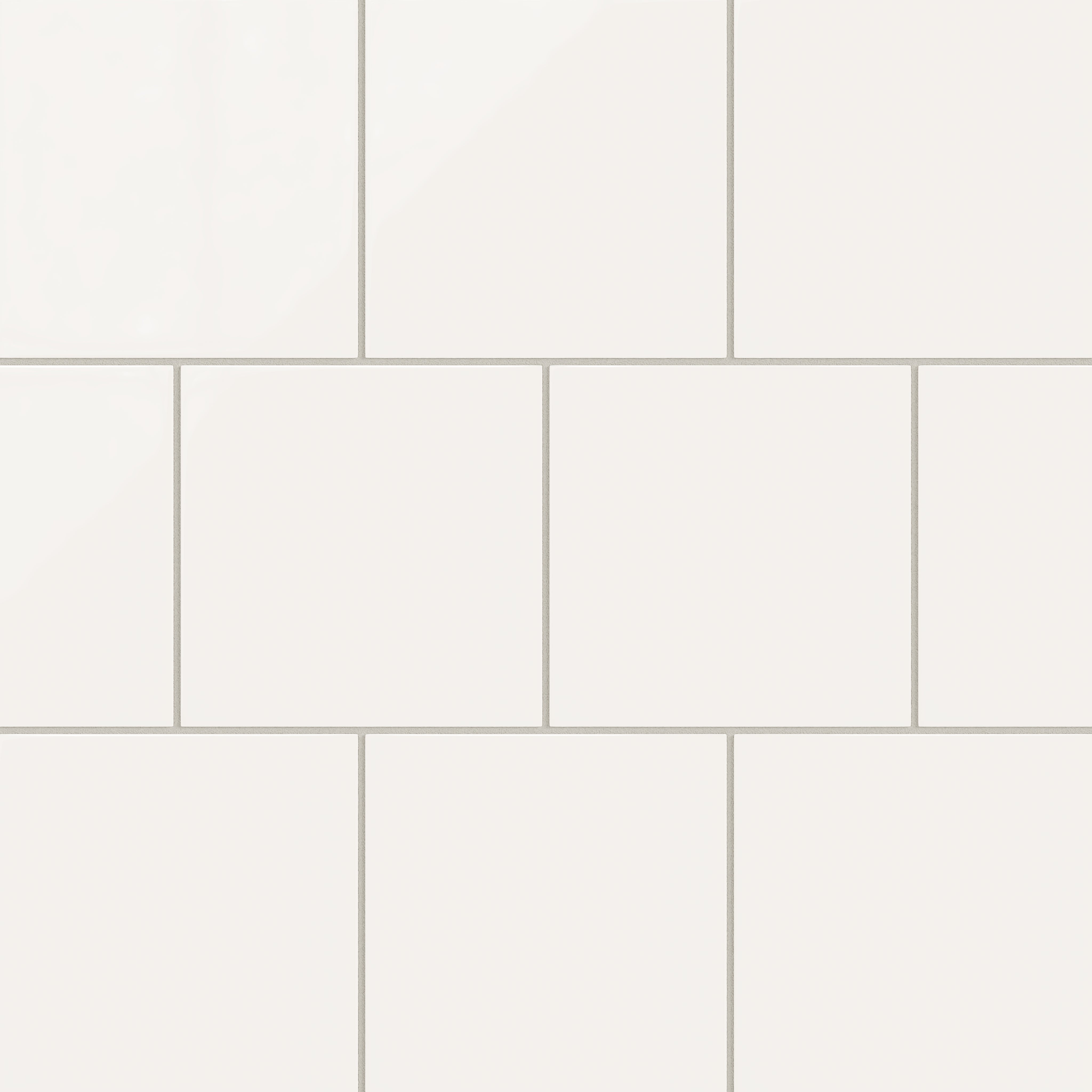 8x8 Natural Press Ceramic Tile in Flake White Gloss