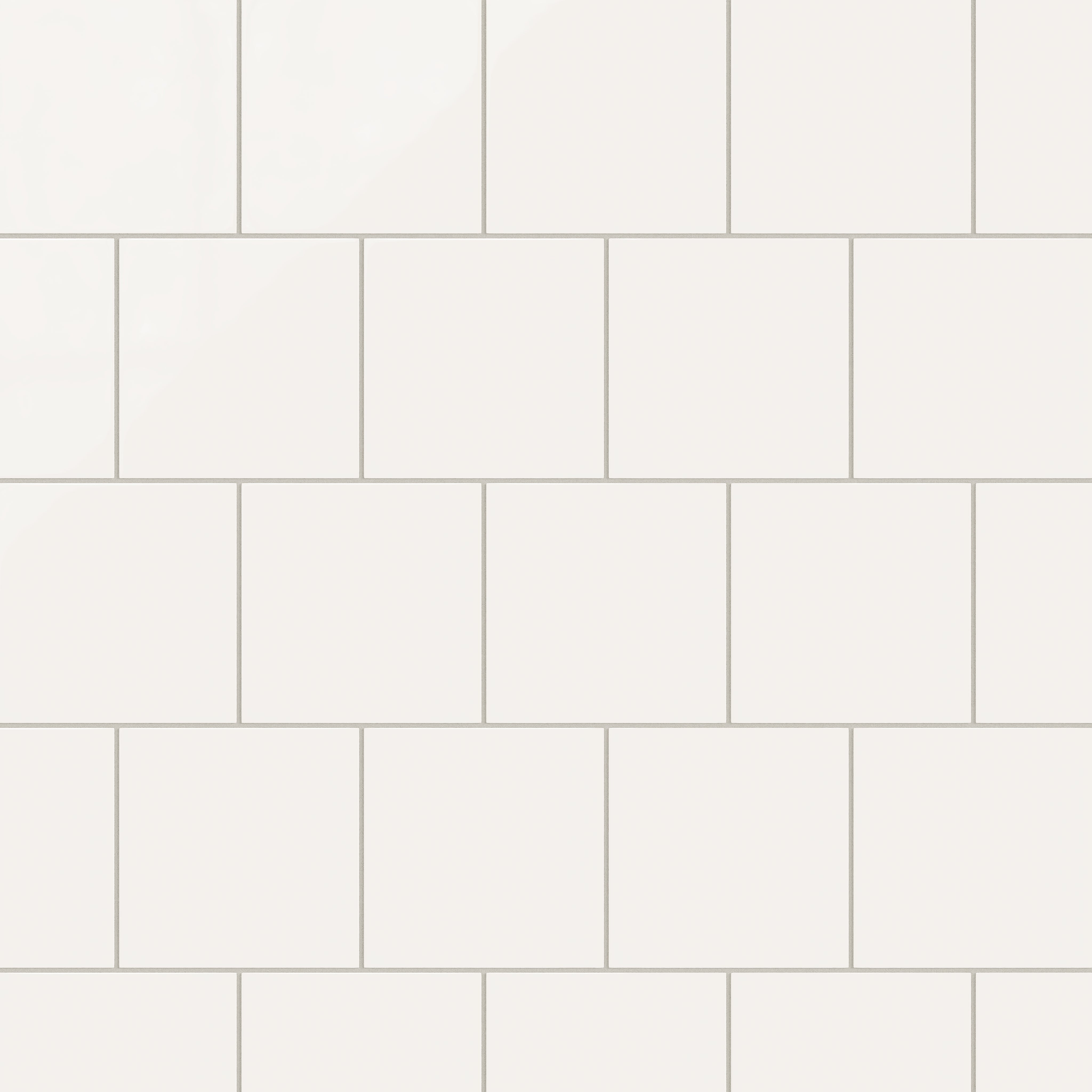 8x8 Natural Press Ceramic Tile in Flake White Gloss