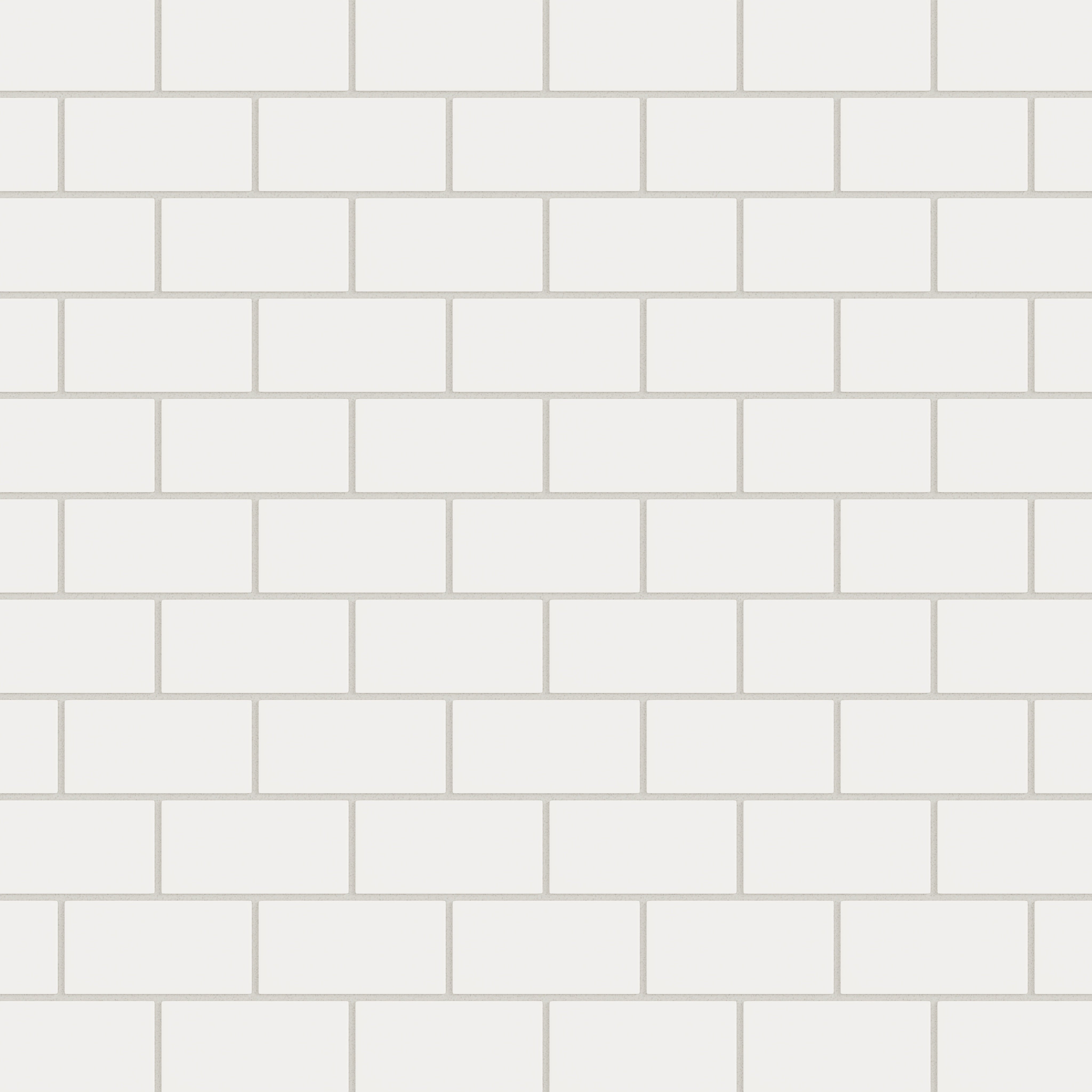 2x4 Half Offset Sheeted Natural Press Ceramic Mosaic Tile in Flake White Matte