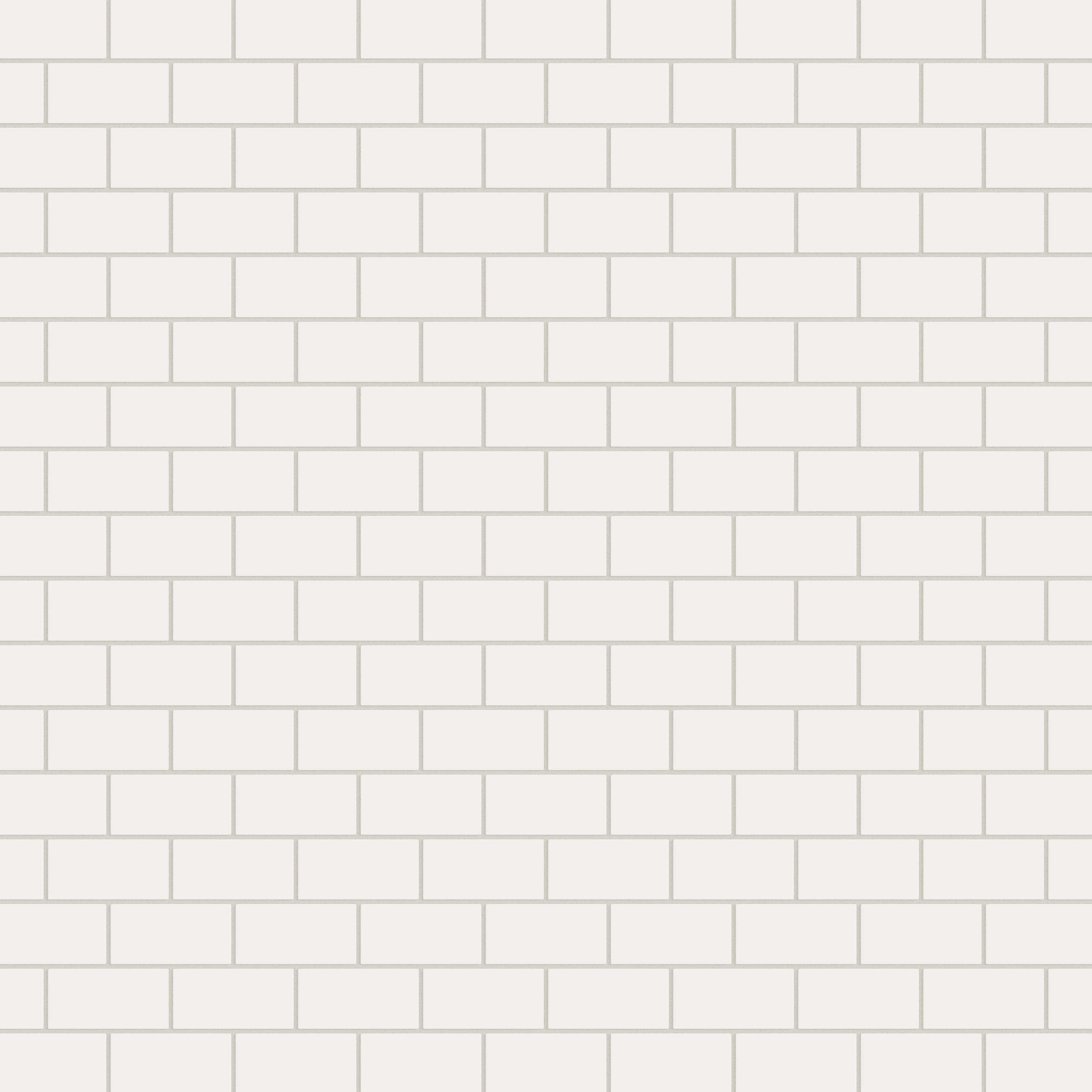 2x4 Half Offset Sheeted Natural Press Ceramic Mosaic Tile in Flake White Matte