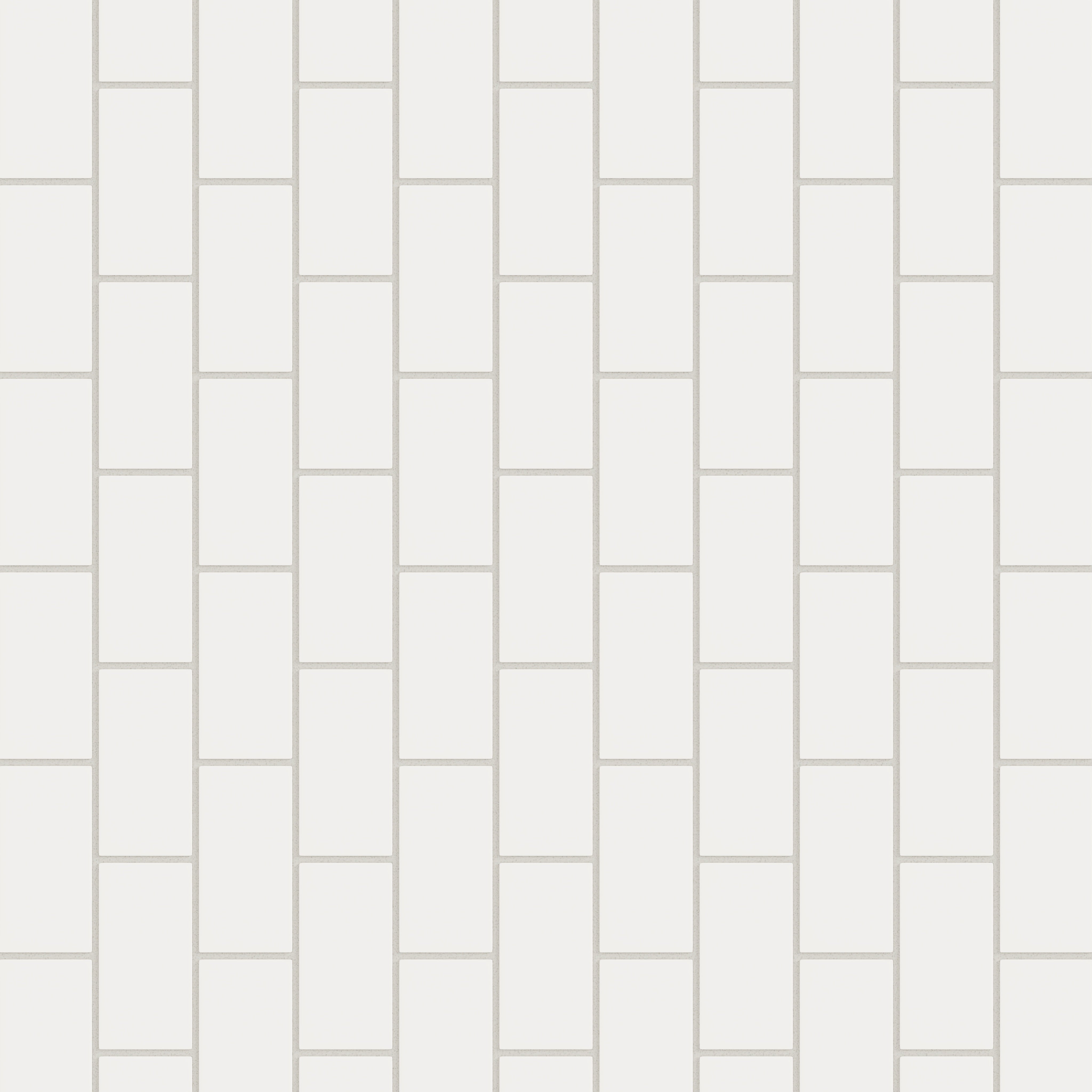 2x4 Half Offset Sheeted Natural Press Ceramic Mosaic Tile in Flake White Matte