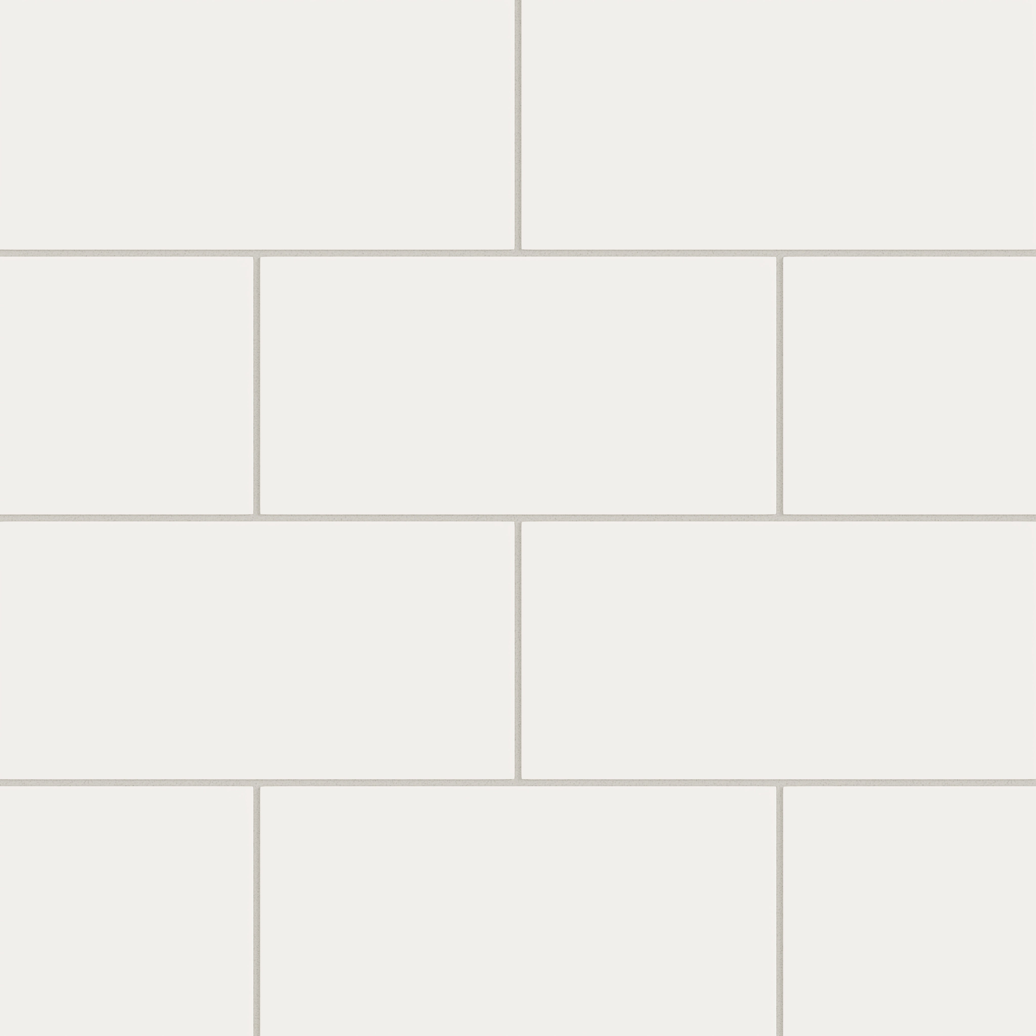 6x12 Natural Press Ceramic Tile in Flake White Matte