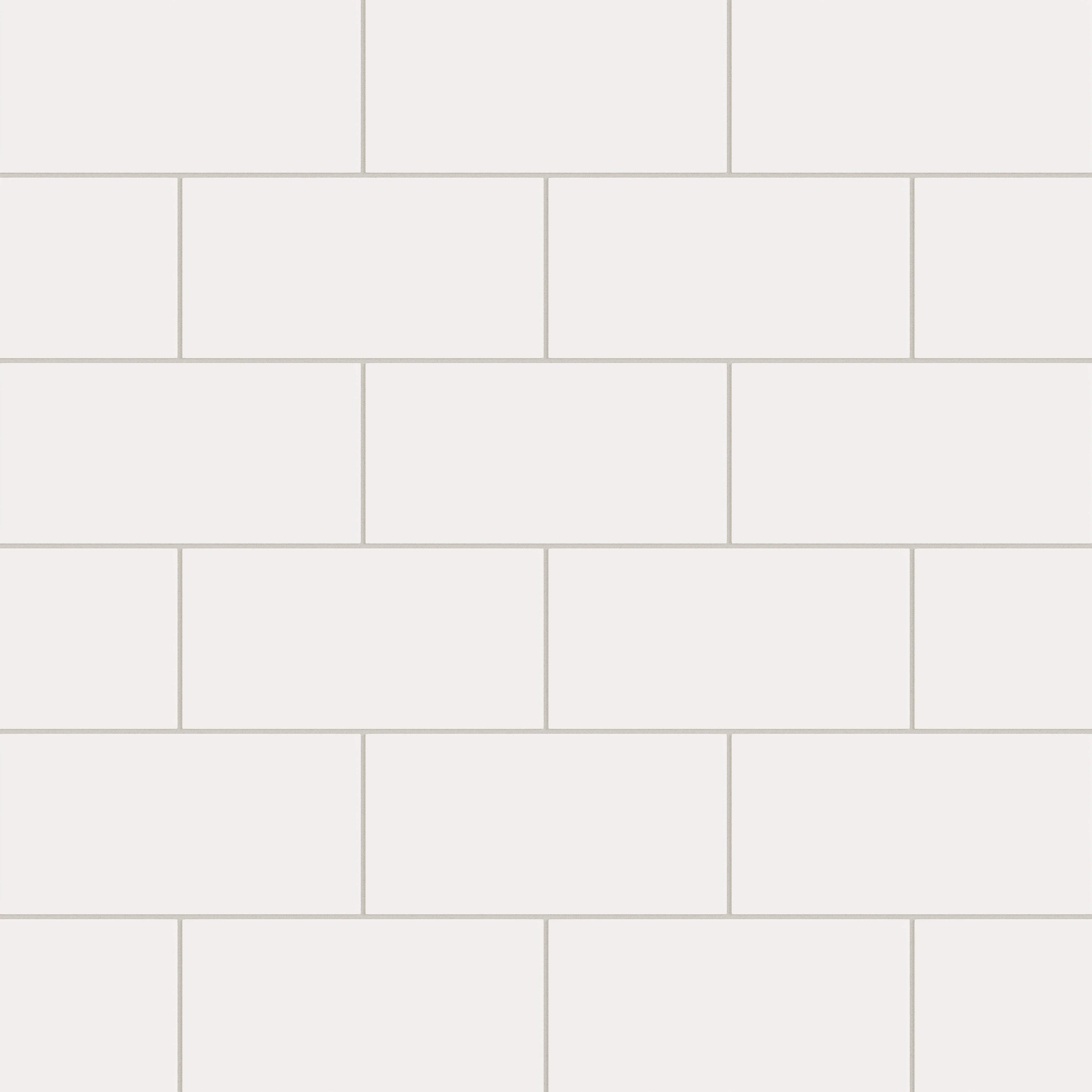 6x12 Natural Press Ceramic Tile in Flake White Matte