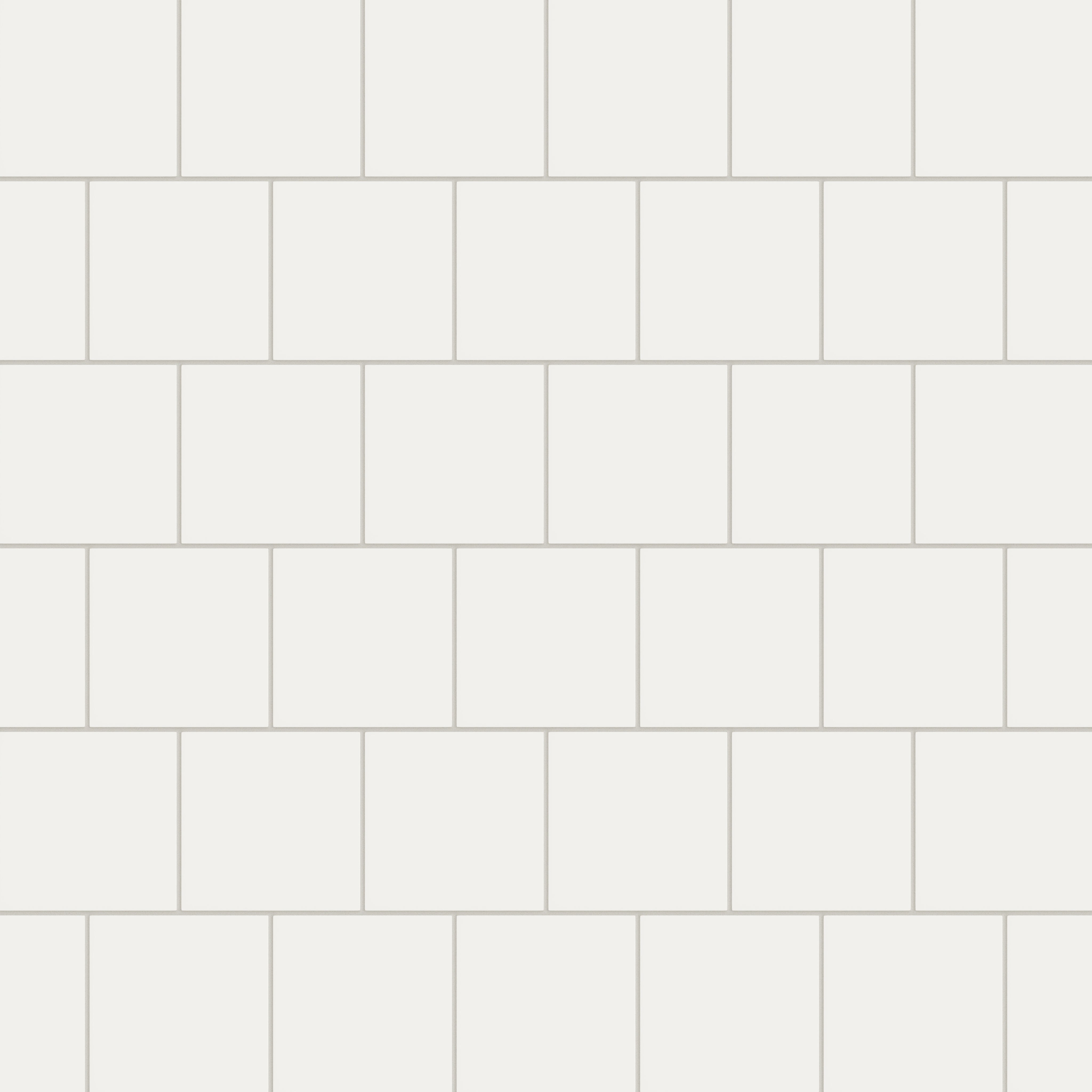 6x6 Natural Press Ceramic Tile in Flake White Matte