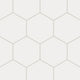 8" Hexagon Natural Press Ceramic Tile in Flake White Matte