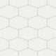 Elongated Hexagon Natural Press Ceramic Tile in Flake White Matte