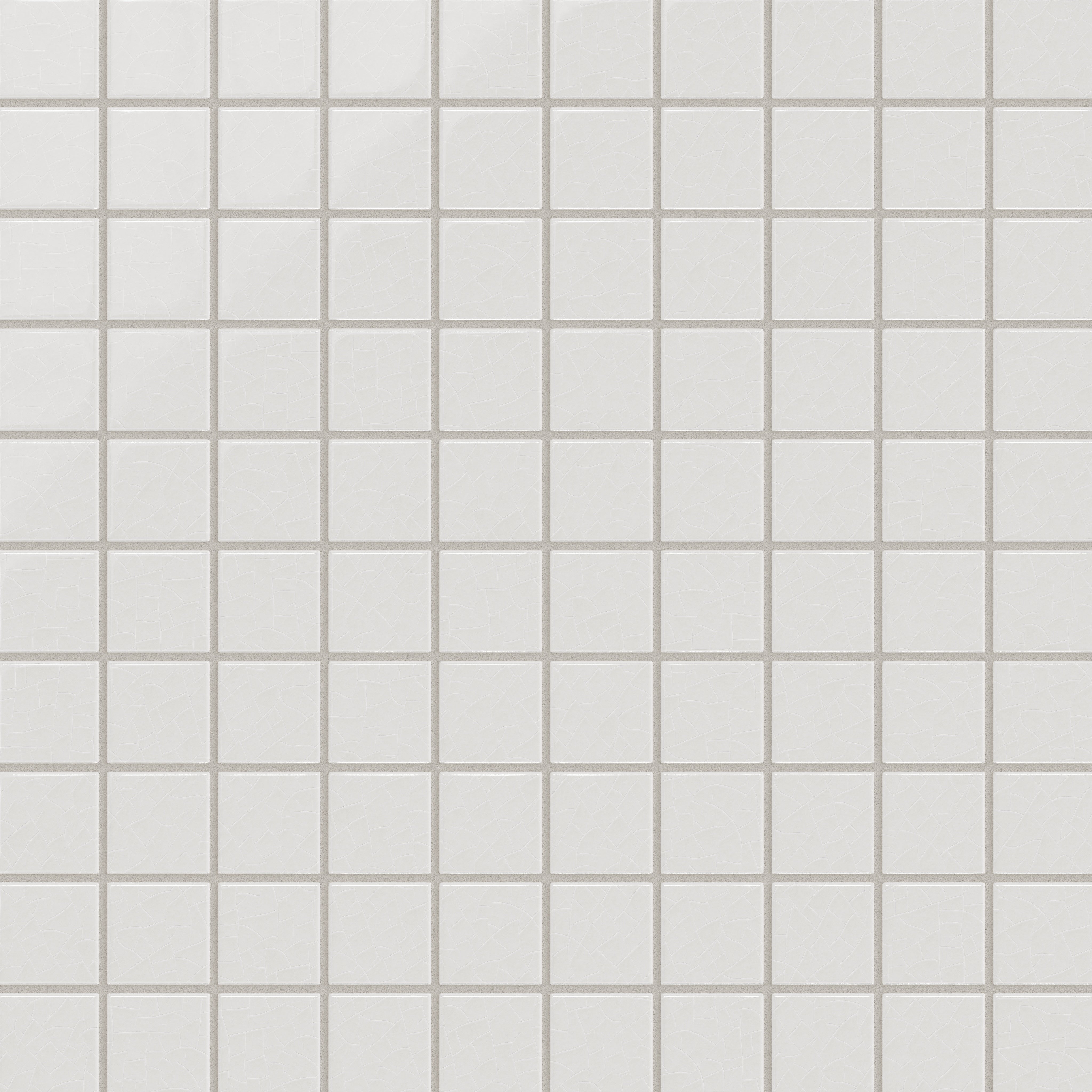 2x2 Straight Set Sheeted Original Ceramic Mosaic Tile in Frost Gloss