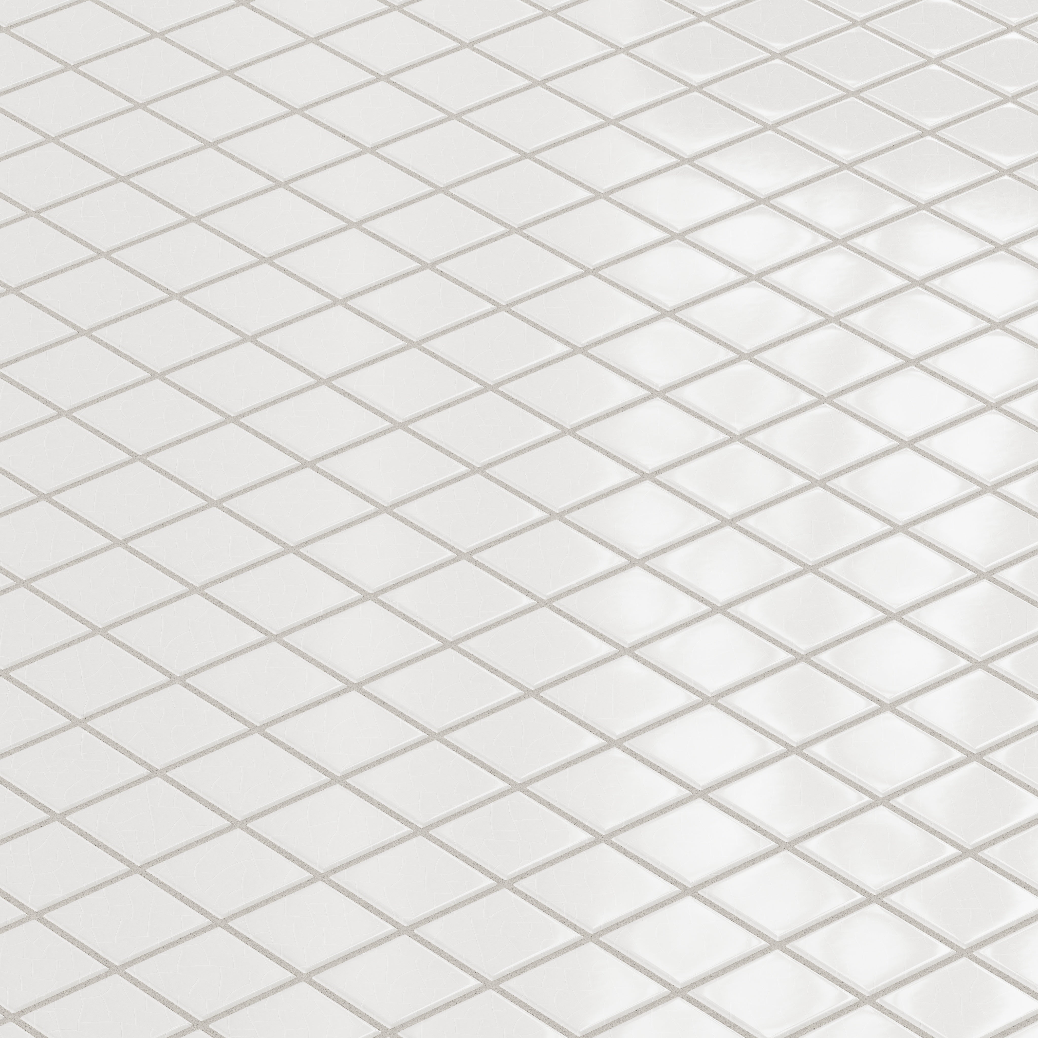 2x2 Straight Set Sheeted Original Ceramic Mosaic Tile in Frost Gloss