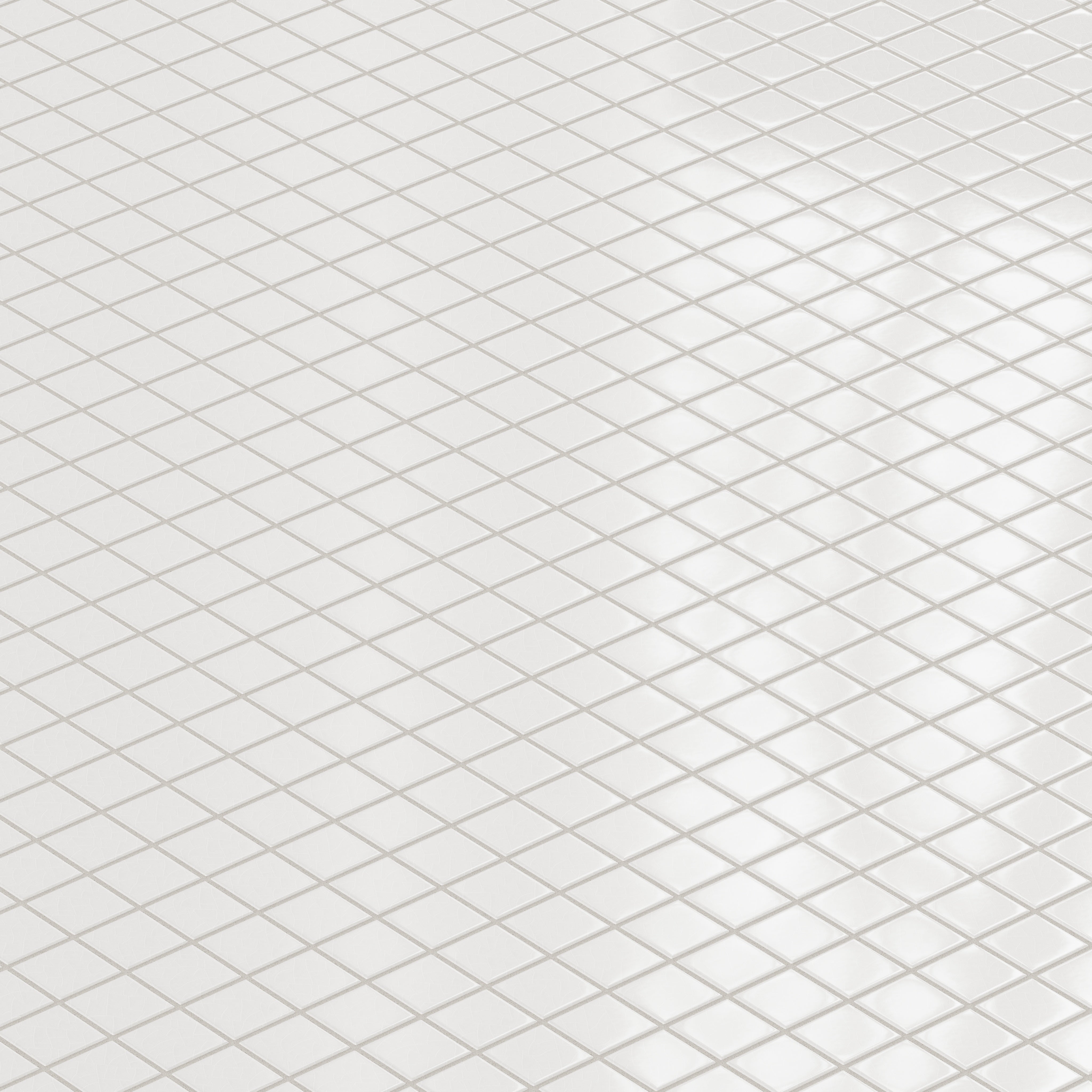 2x2 Straight Set Sheeted Original Ceramic Mosaic Tile in Frost Gloss