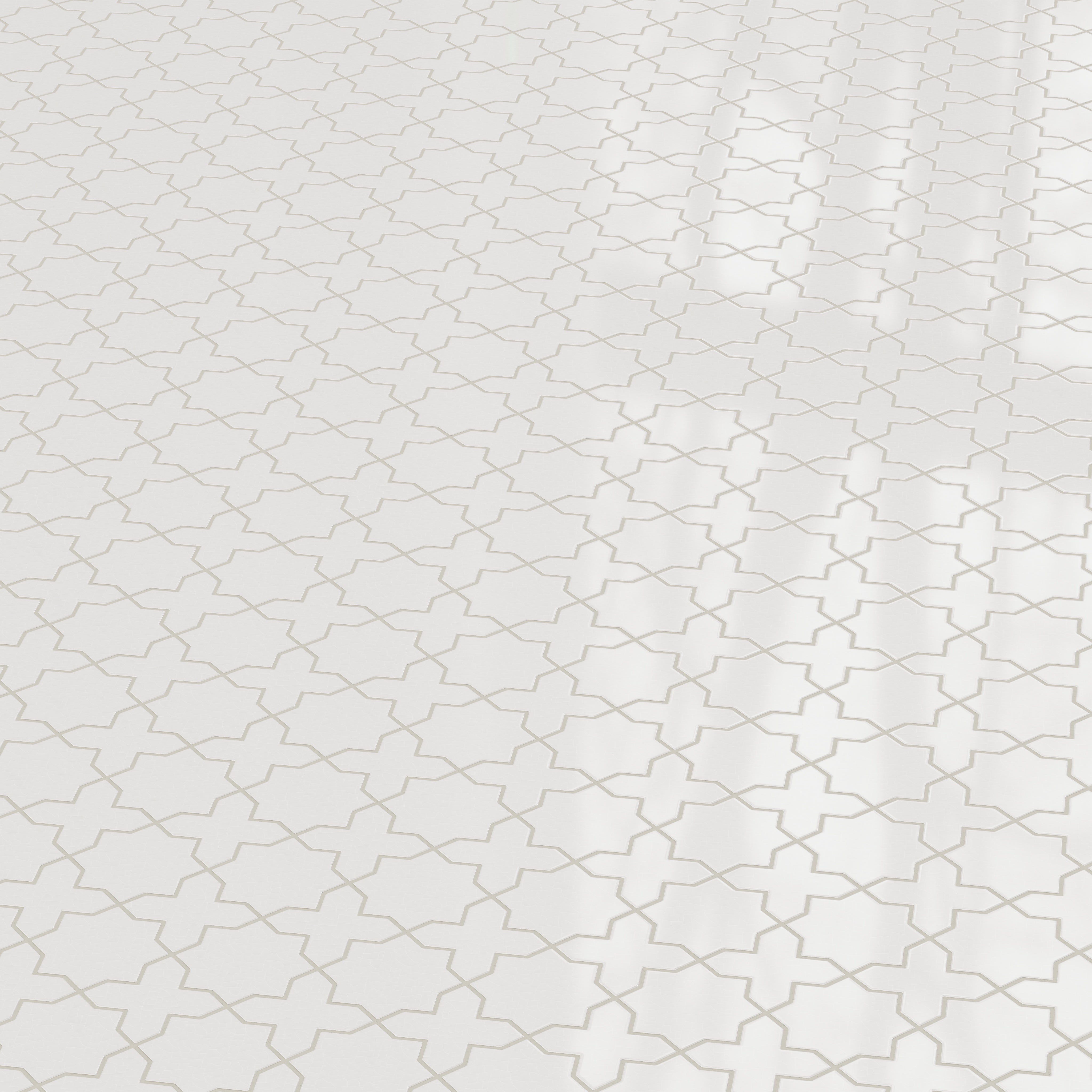 Mini Star & Cross Original Ceramic Tile in Frost Gloss