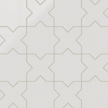 Star & Cross Original Ceramic Tile in Frost Gloss