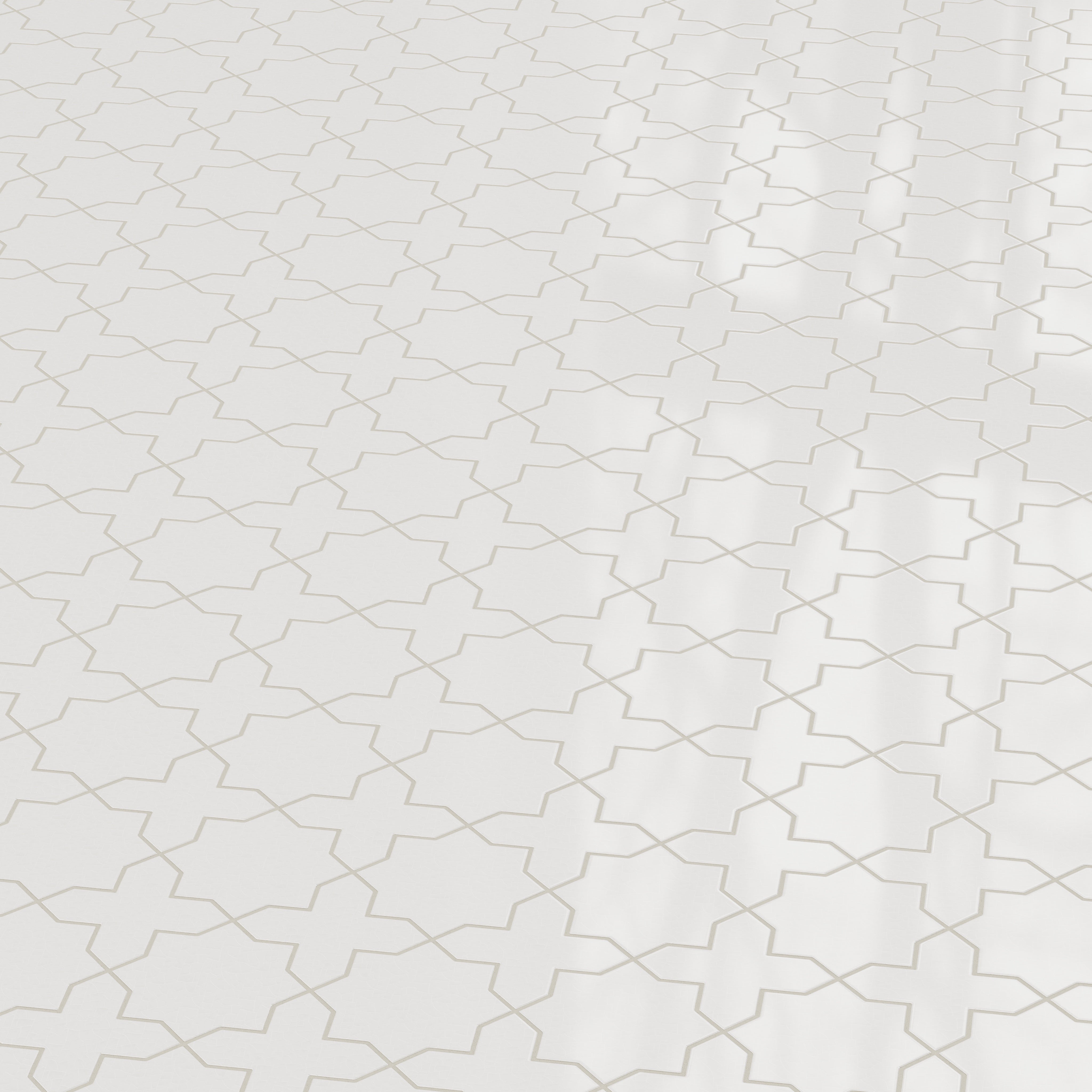 Star & Cross Original Ceramic Tile in Frost Gloss
