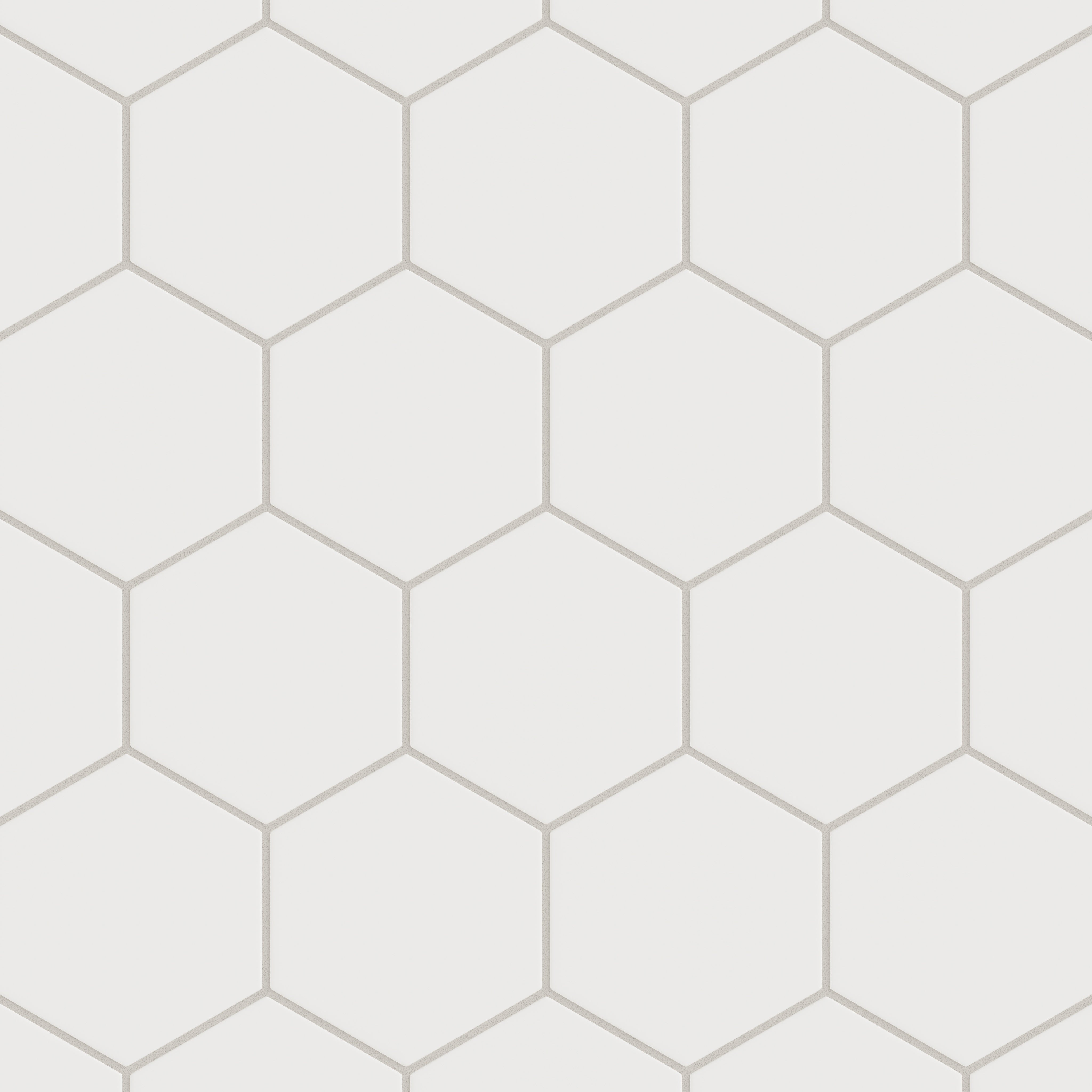 6" Hexagon Original Ceramic Tile in Frost Matte