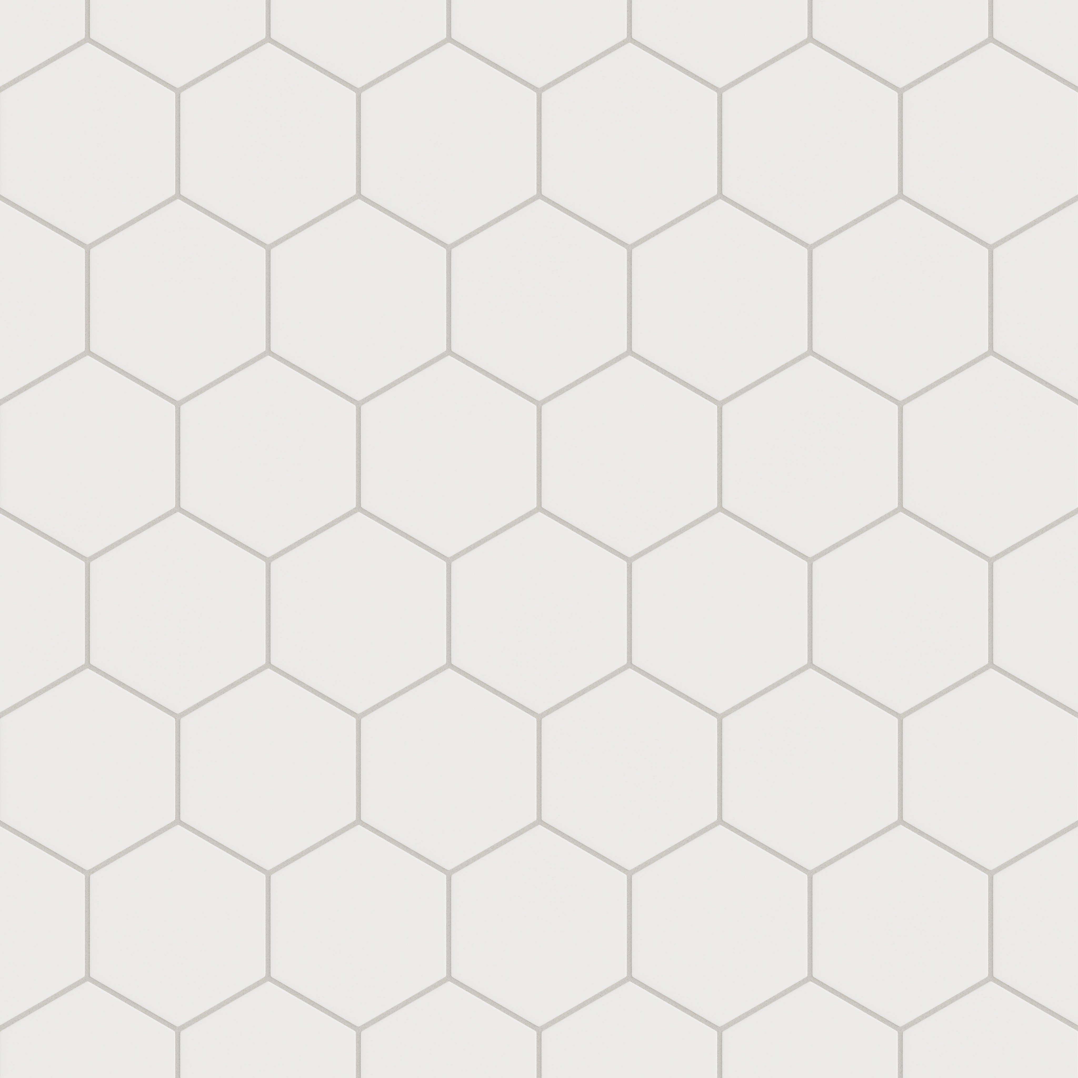 6" Hexagon Original Ceramic Tile in Frost Matte