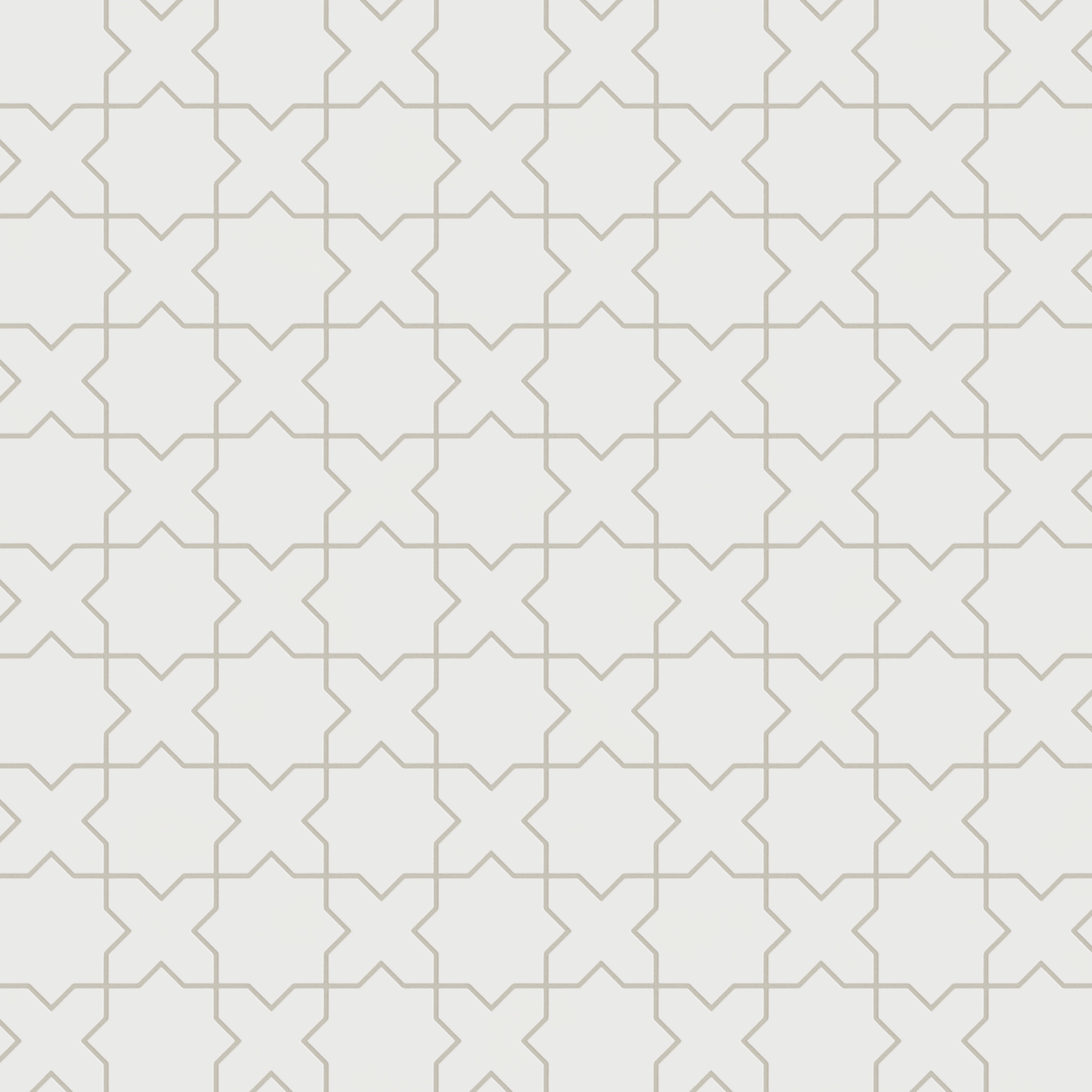 Mini Star & Cross Original Ceramic Tile in Frost Matte