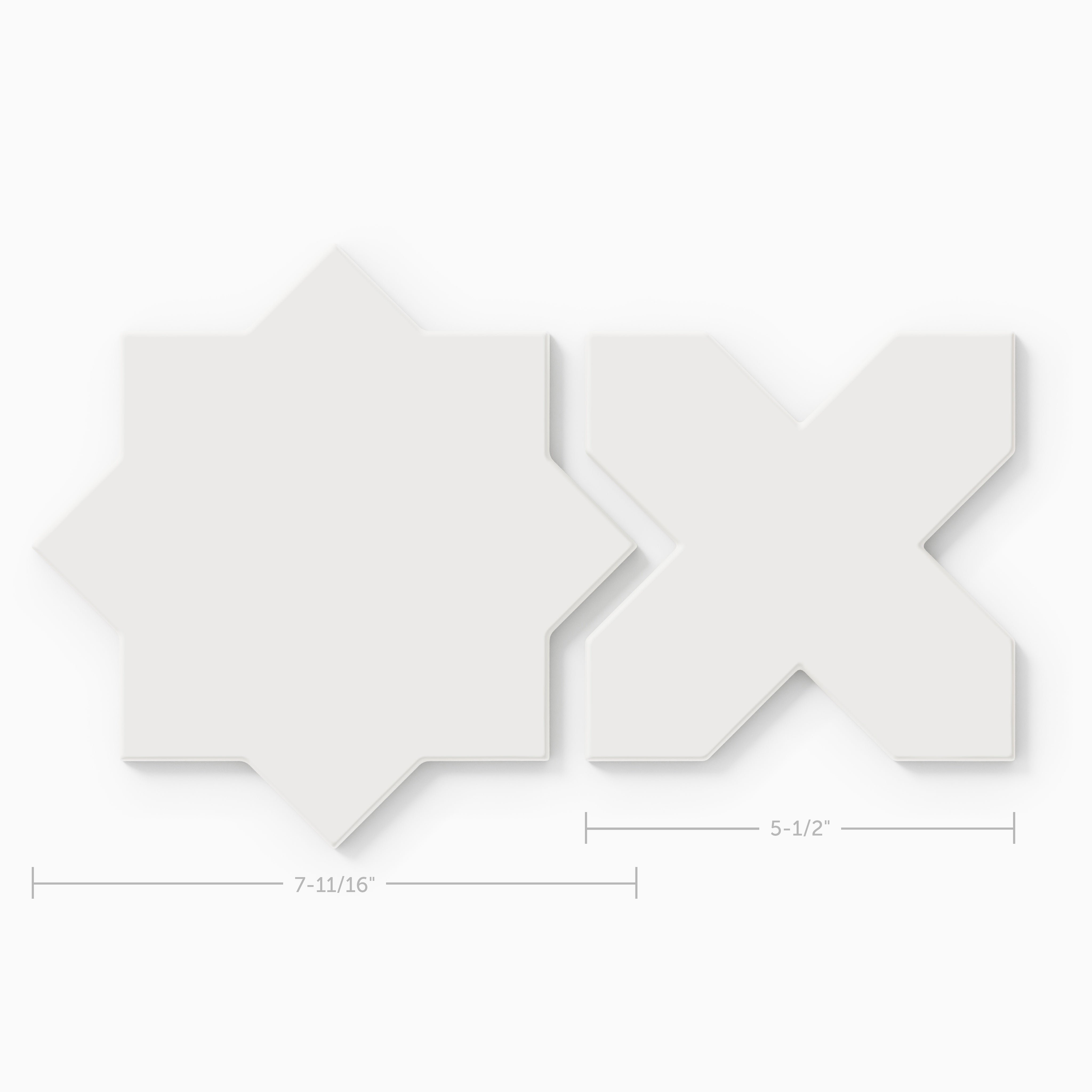 Star & Cross Original Ceramic Tile in Frost Matte
