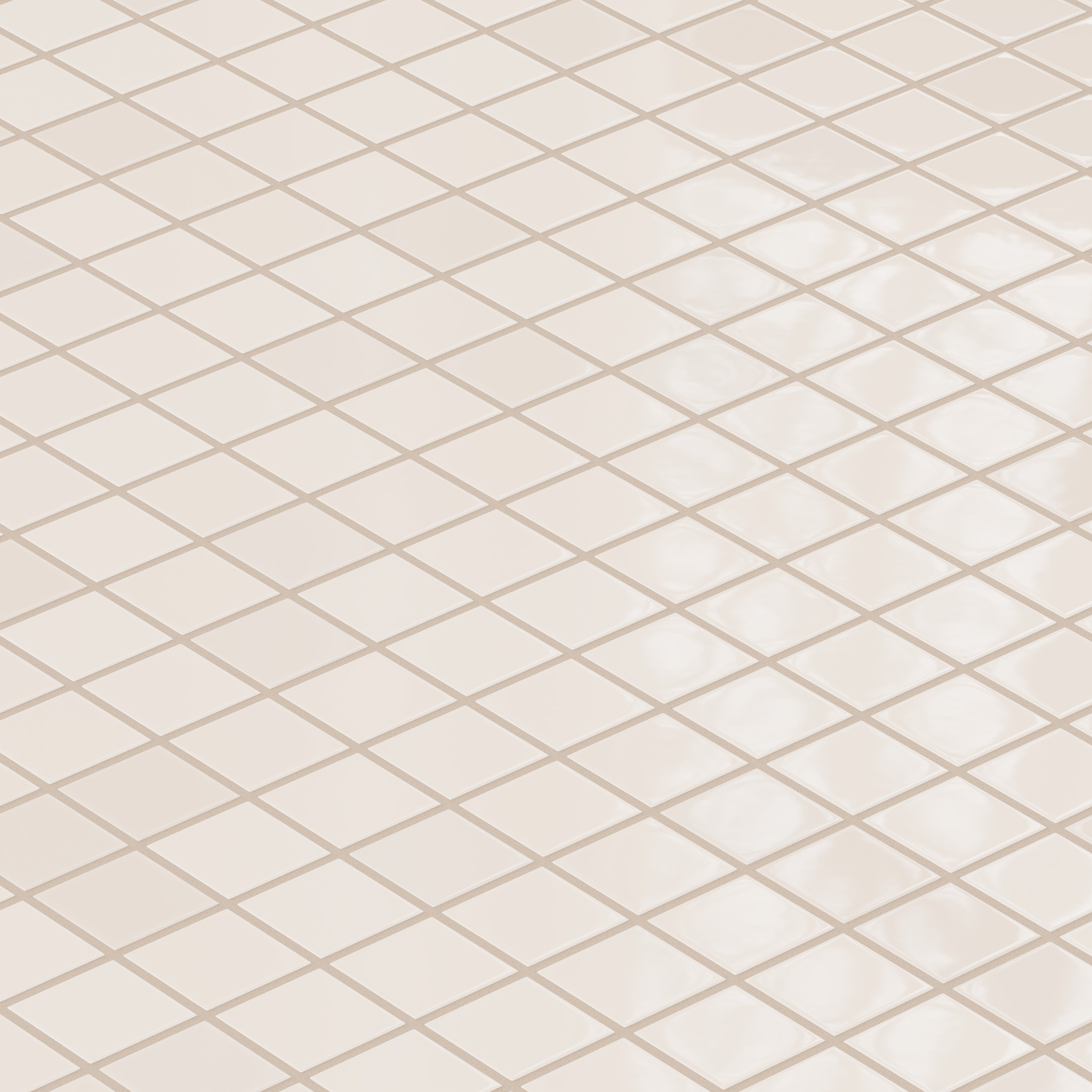 2x2 Straight Set Sheeted Natural Press Ceramic Mosaic Tile in Full Sail Gloss