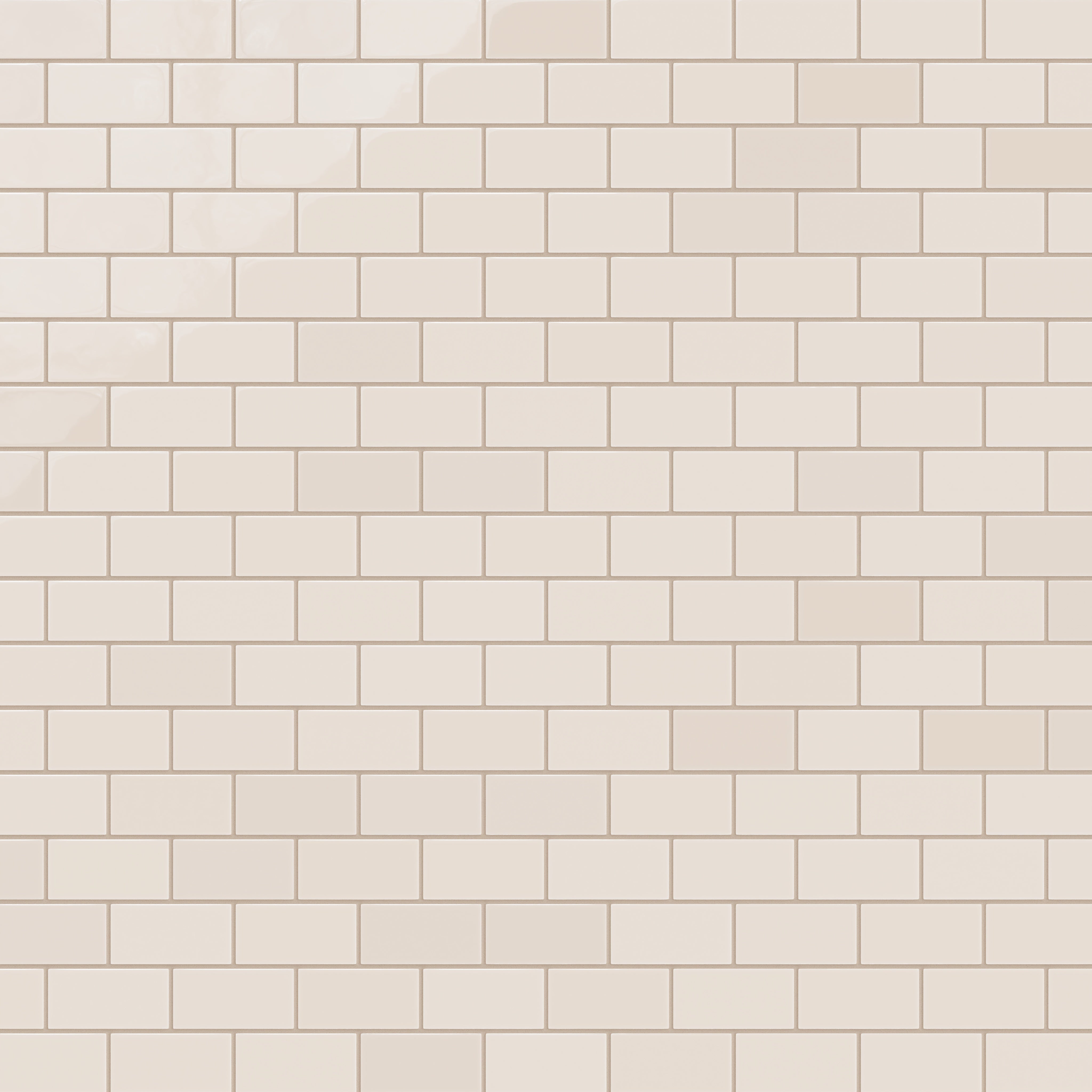 2x4 Half Offset Sheeted Natural Press Ceramic Mosaic Tile in Full Sail Gloss
