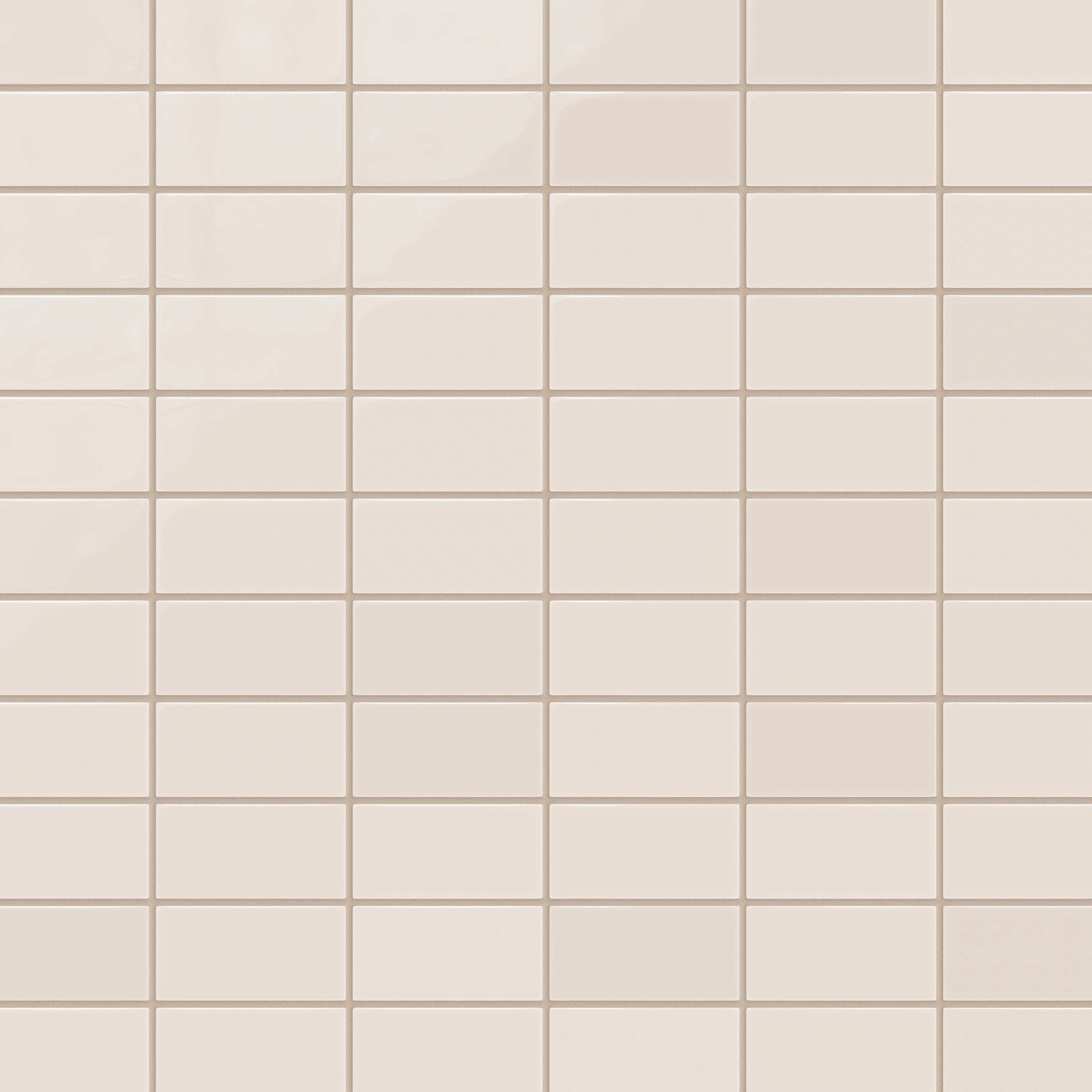 2x4 Straight Set Sheeted Natural Press Ceramic Mosaic Tile in Full Sail Gloss
