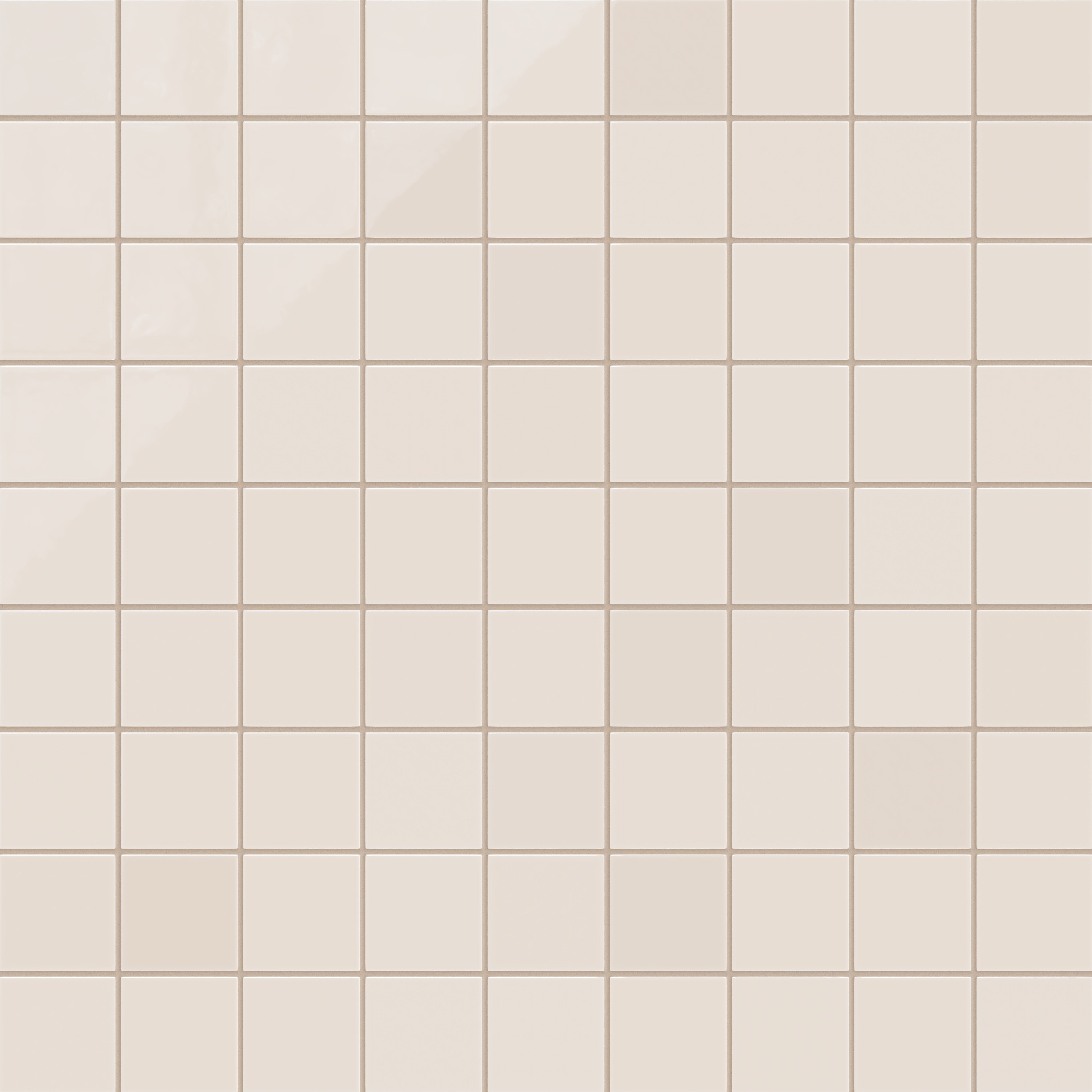 3x3 Straight Set Sheeted Natural Press Ceramic Mosaic Tile in Full Sail Gloss