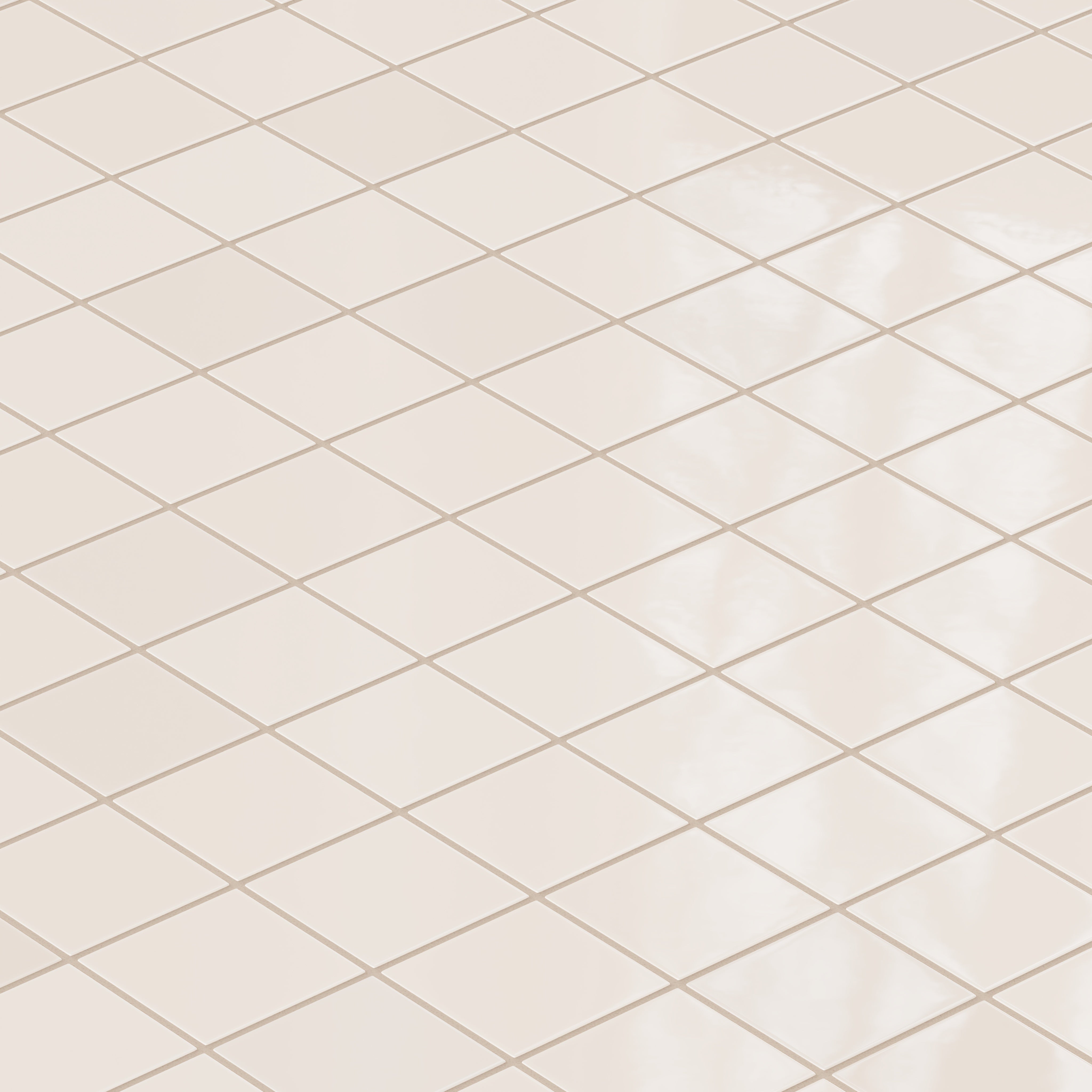 3x3 Straight Set Sheeted Natural Press Ceramic Mosaic Tile in Full Sail Gloss