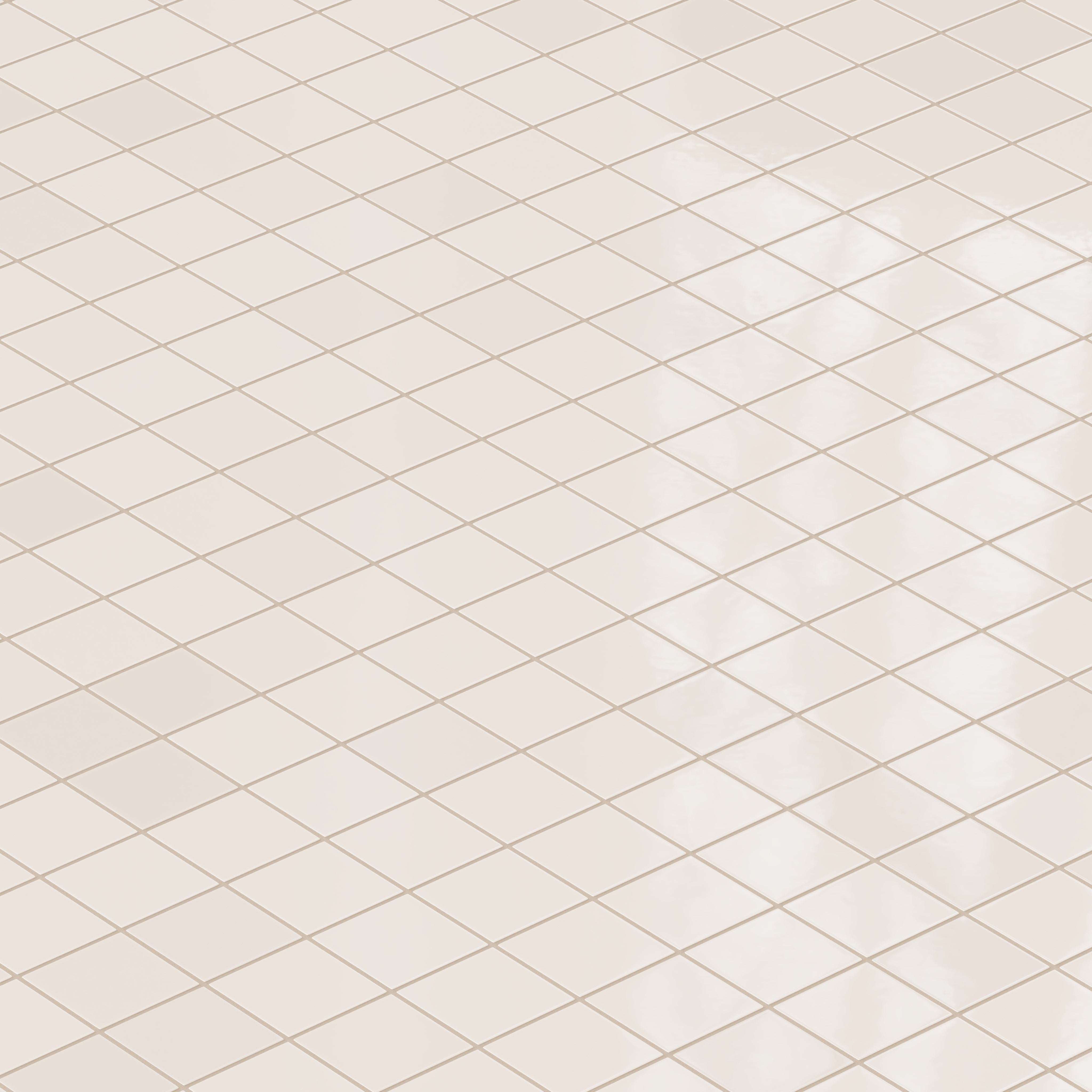 3x3 Straight Set Sheeted Natural Press Ceramic Mosaic Tile in Full Sail Gloss
