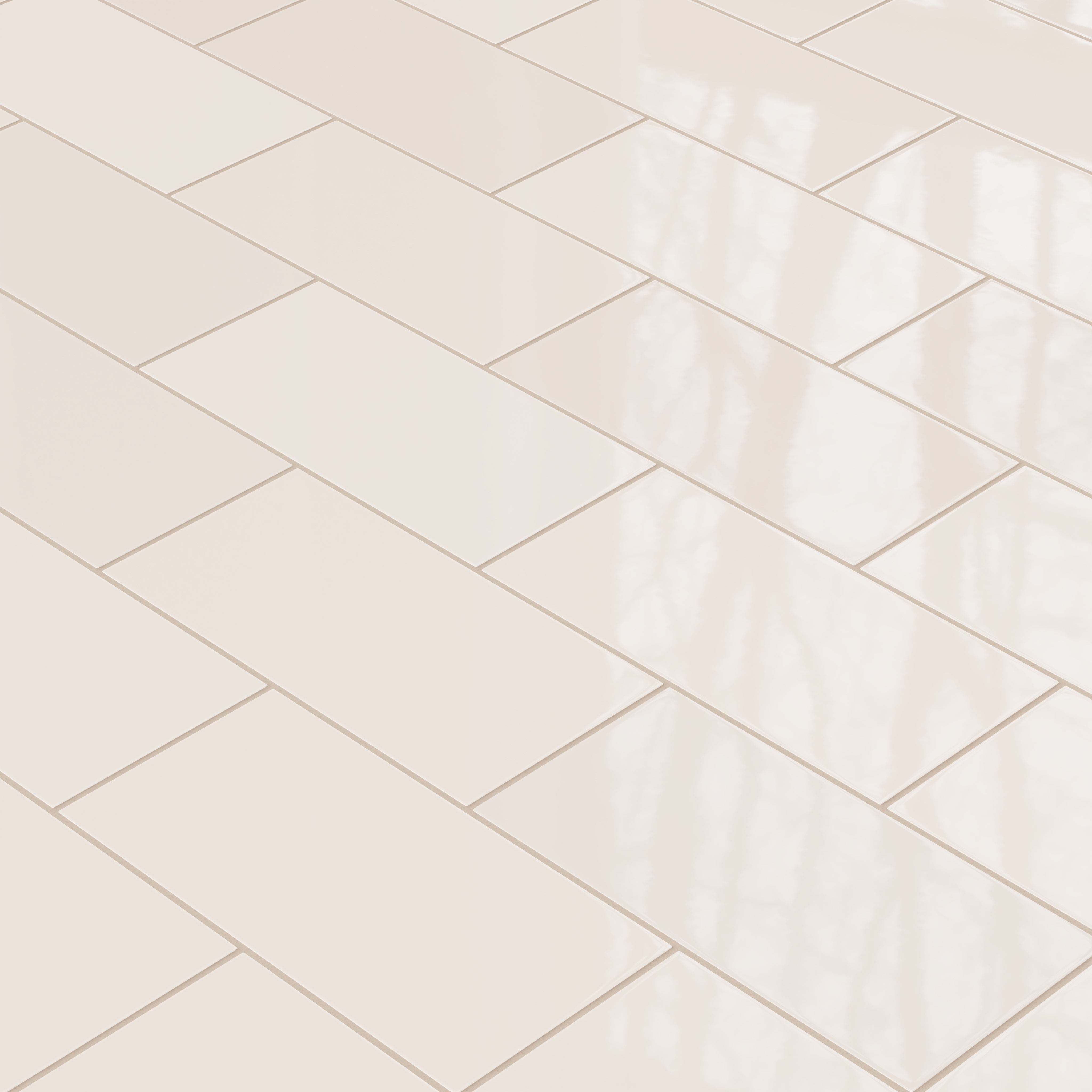 6x12 Natural Press Ceramic Tile in Full Sail Gloss