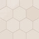 8" Hexagon Natural Press Ceramic Tile in Full Sail Gloss