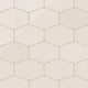 Elongated Hexagon Natural Press Ceramic Tile in Full Sail Gloss