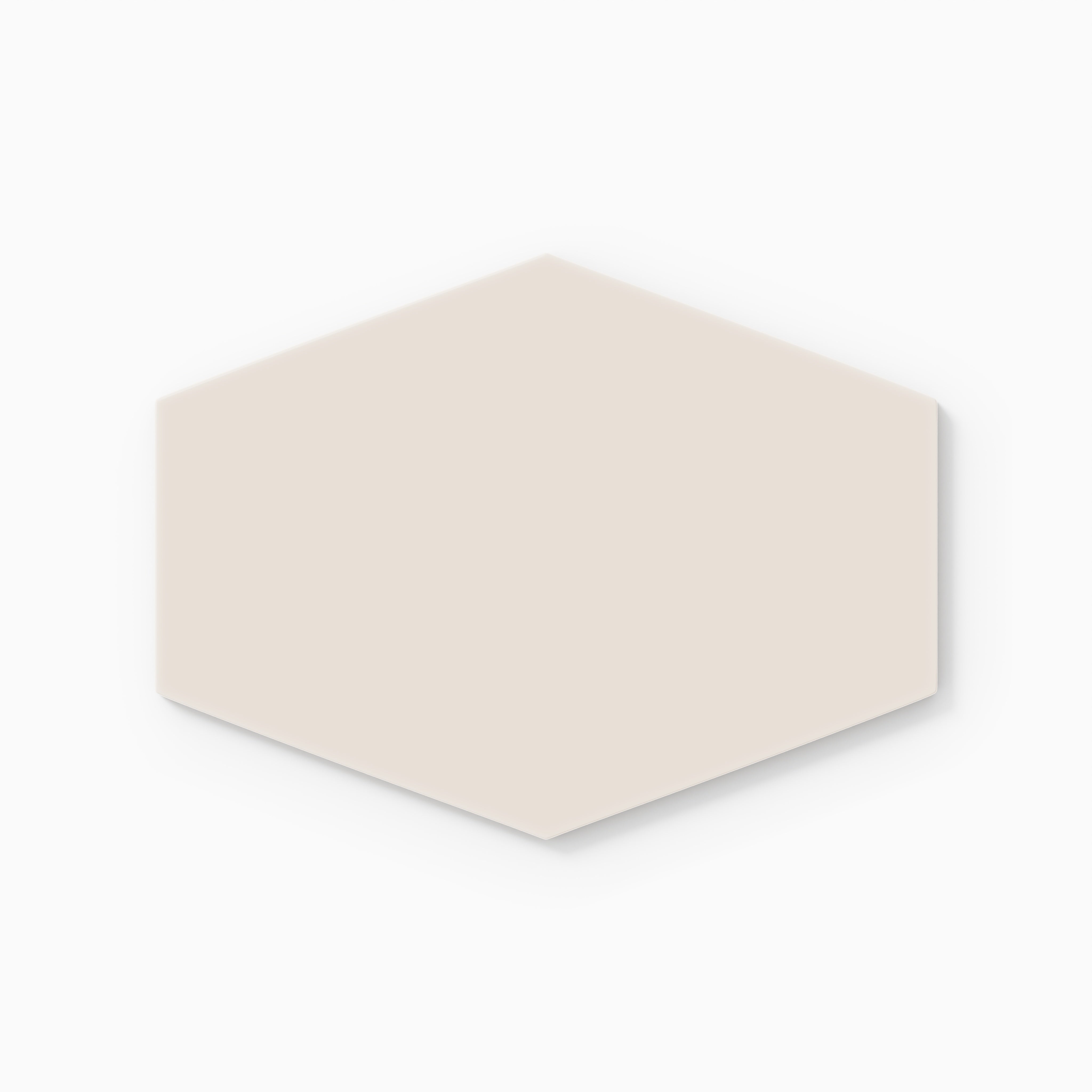 Elongated Hexagon Natural Press Ceramic Tile in Full Sail Gloss