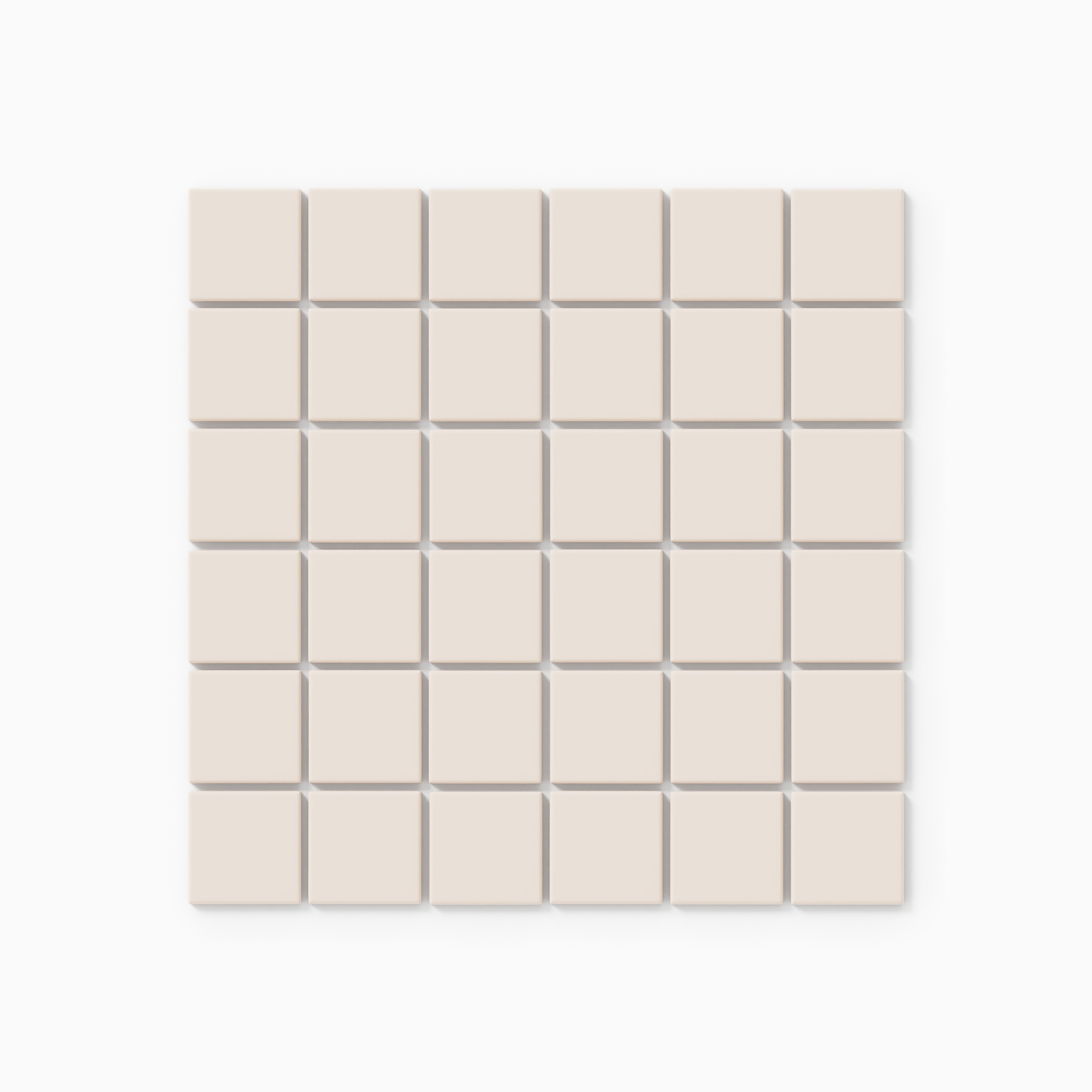 2x2 Straight Set Sheeted Natural Press Ceramic Mosaic Tile in Full Sail Matte