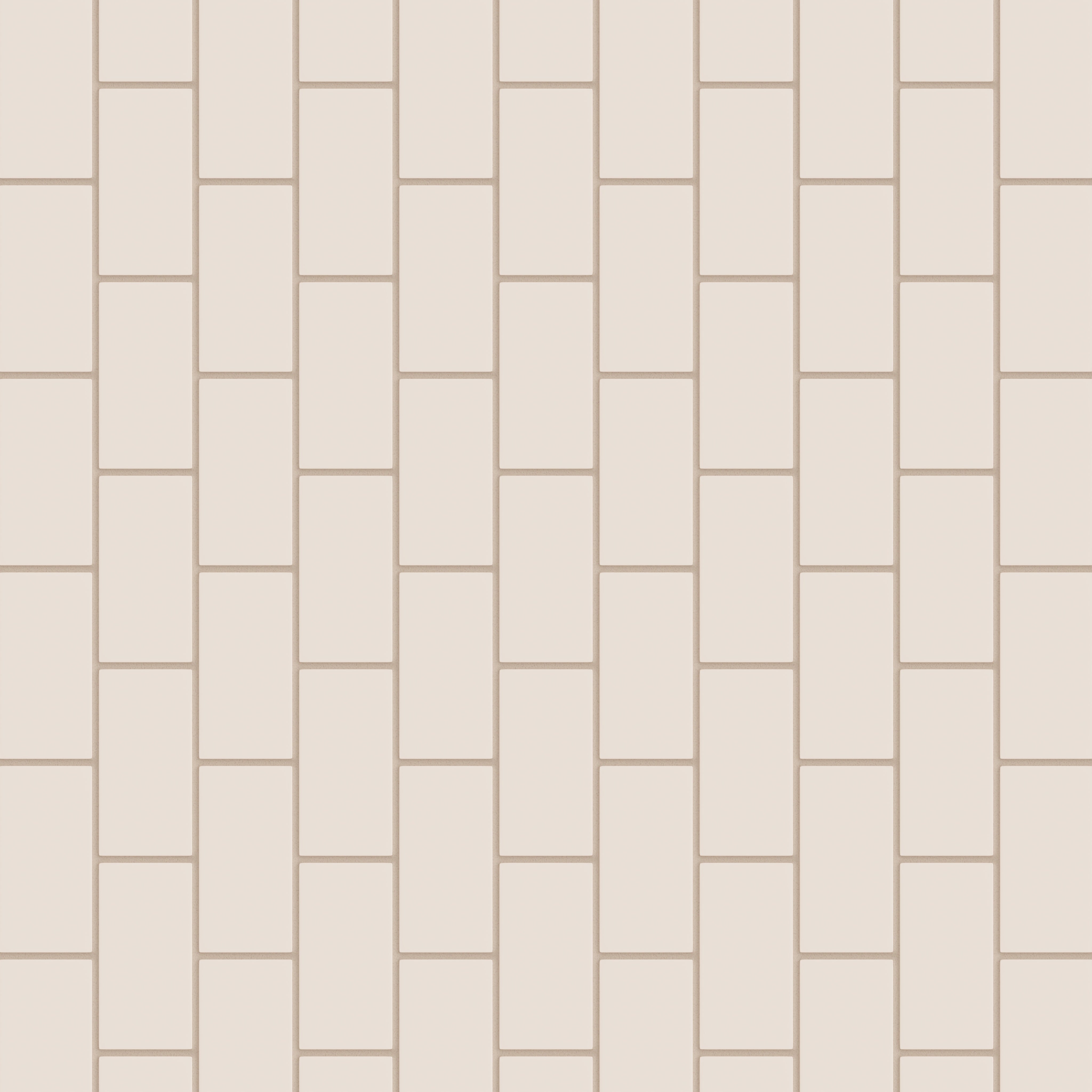 2x4 Half Offset Sheeted Natural Press Ceramic Mosaic Tile in Full Sail Matte
