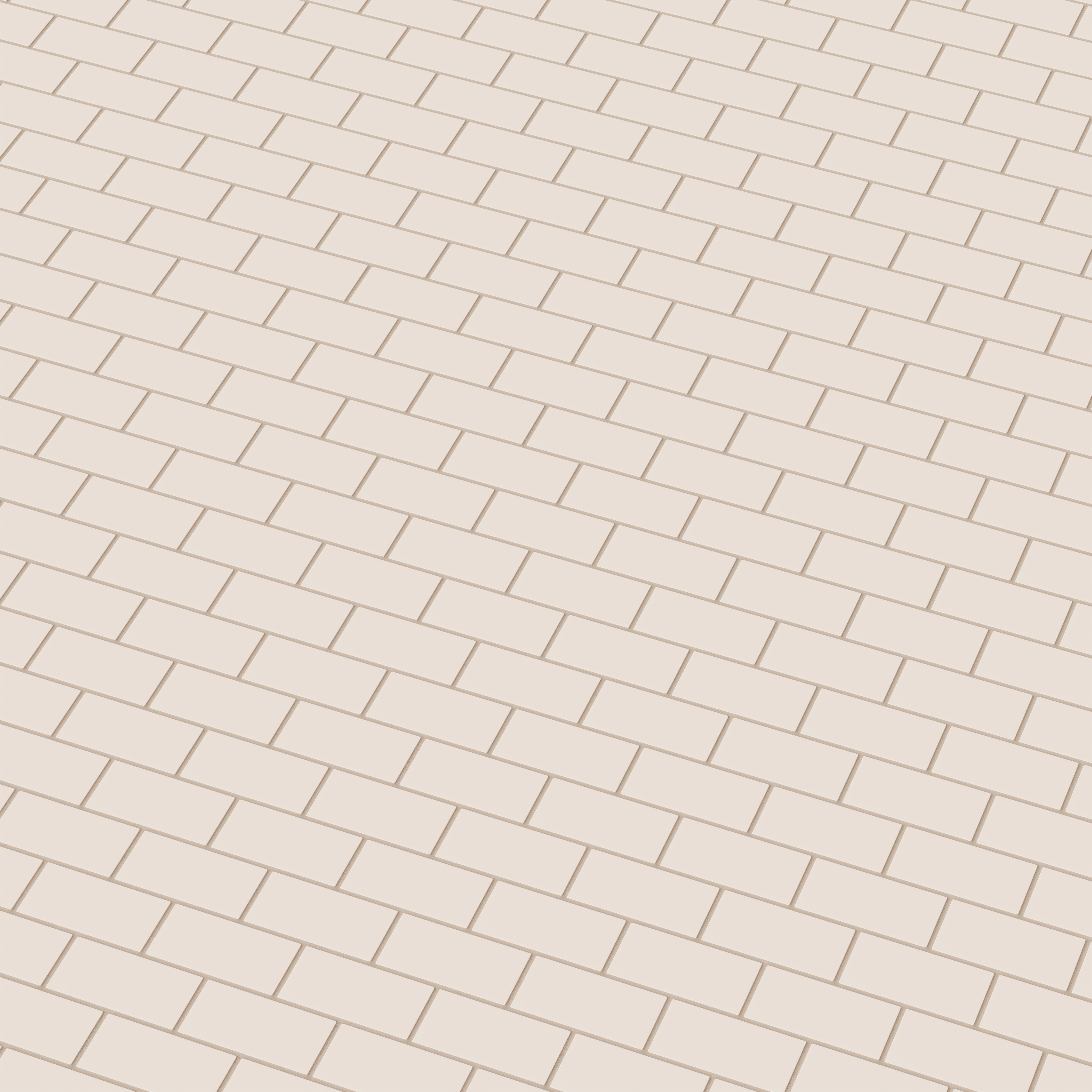 2x4 Half Offset Sheeted Natural Press Ceramic Mosaic Tile in Full Sail Matte