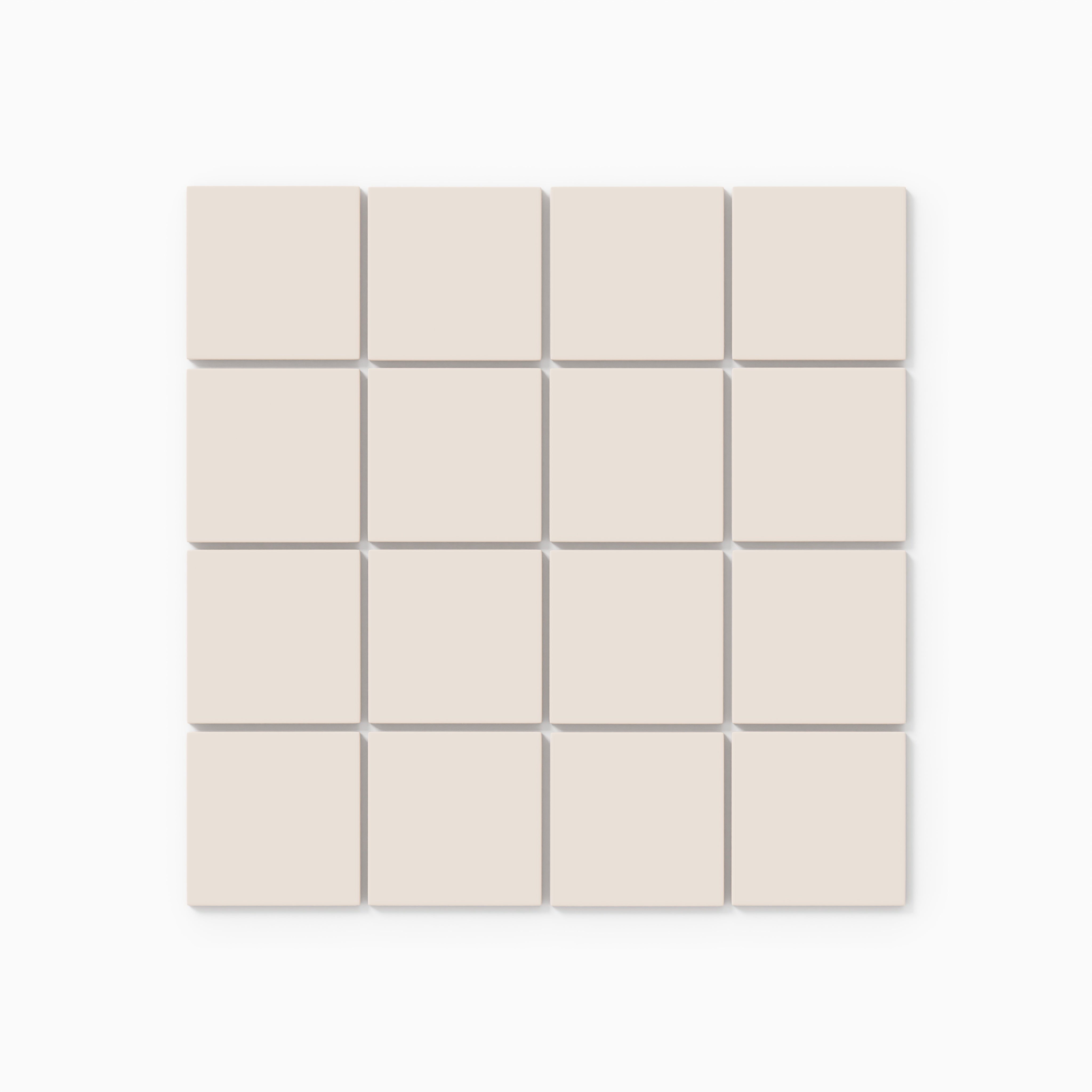3x3 Straight Set Sheeted Natural Press Ceramic Mosaic Tile in Full Sail Matte