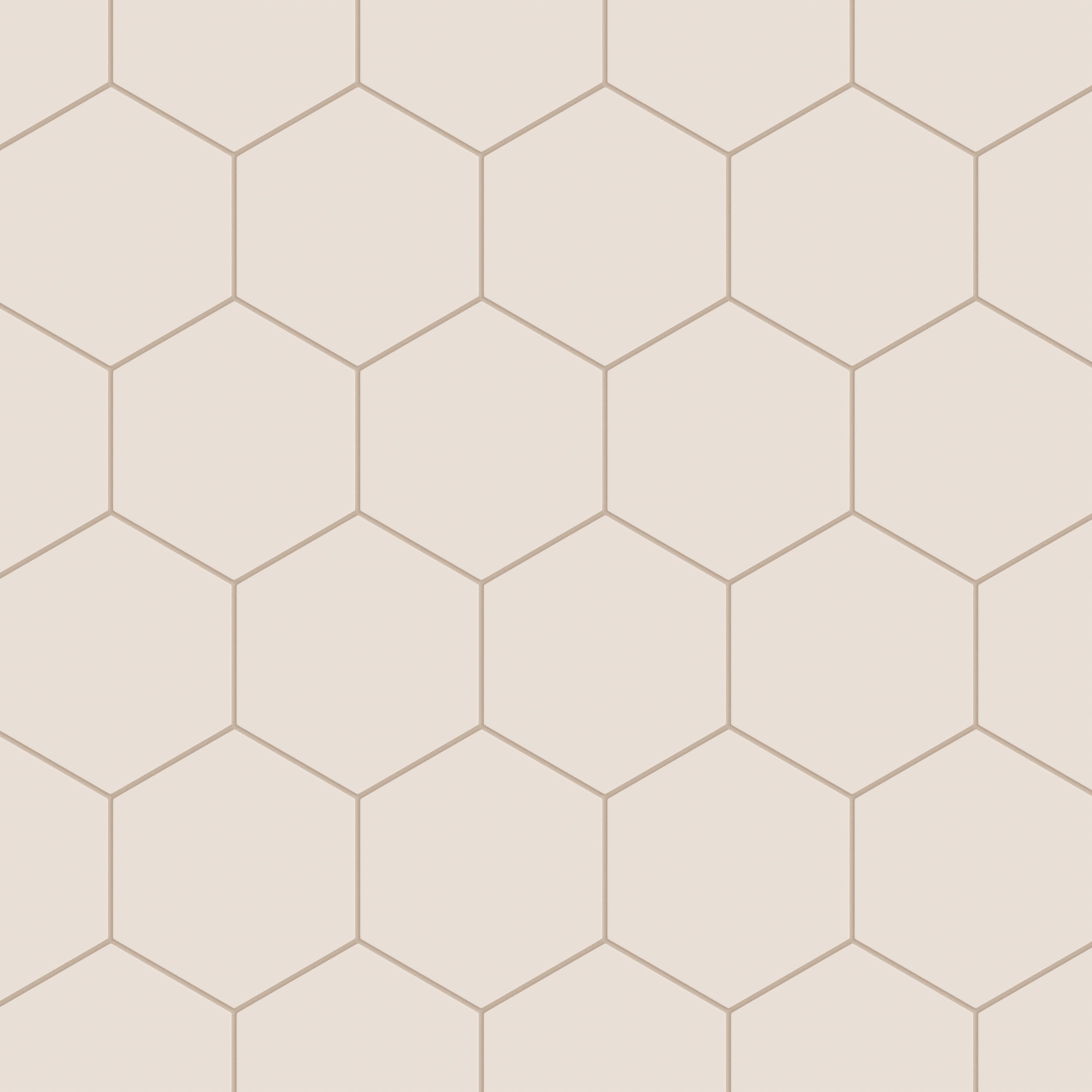 8" Hexagon Natural Press Ceramic Tile in Full Sail Matte
