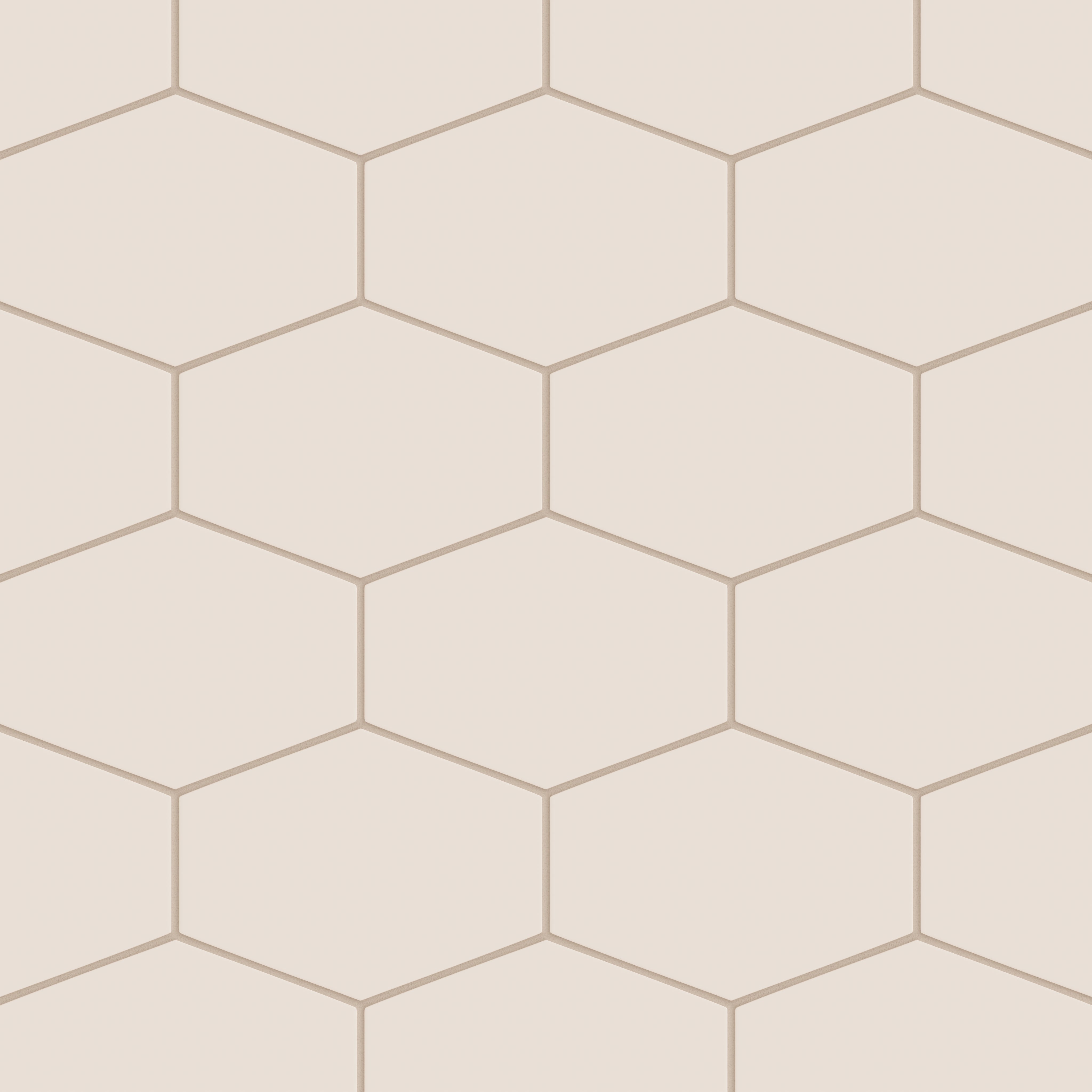 Elongated Hexagon Natural Press Ceramic Tile in Full Sail Matte