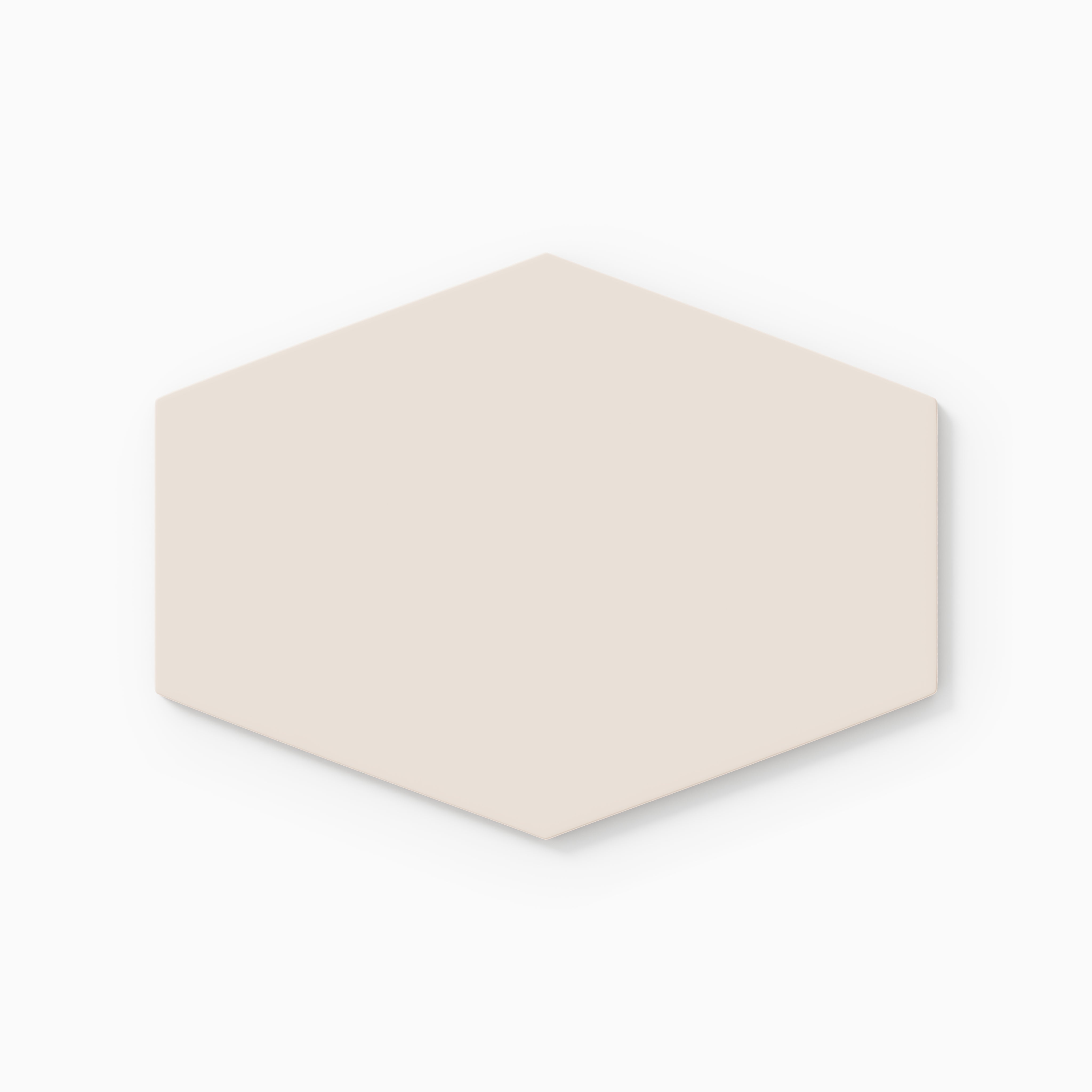 Elongated Hexagon Natural Press Ceramic Tile in Full Sail Matte