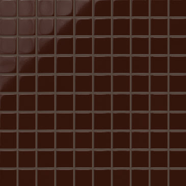 2x2 Straight Set Sheeted Original Ceramic Mosaic Tile in Garnet Gloss