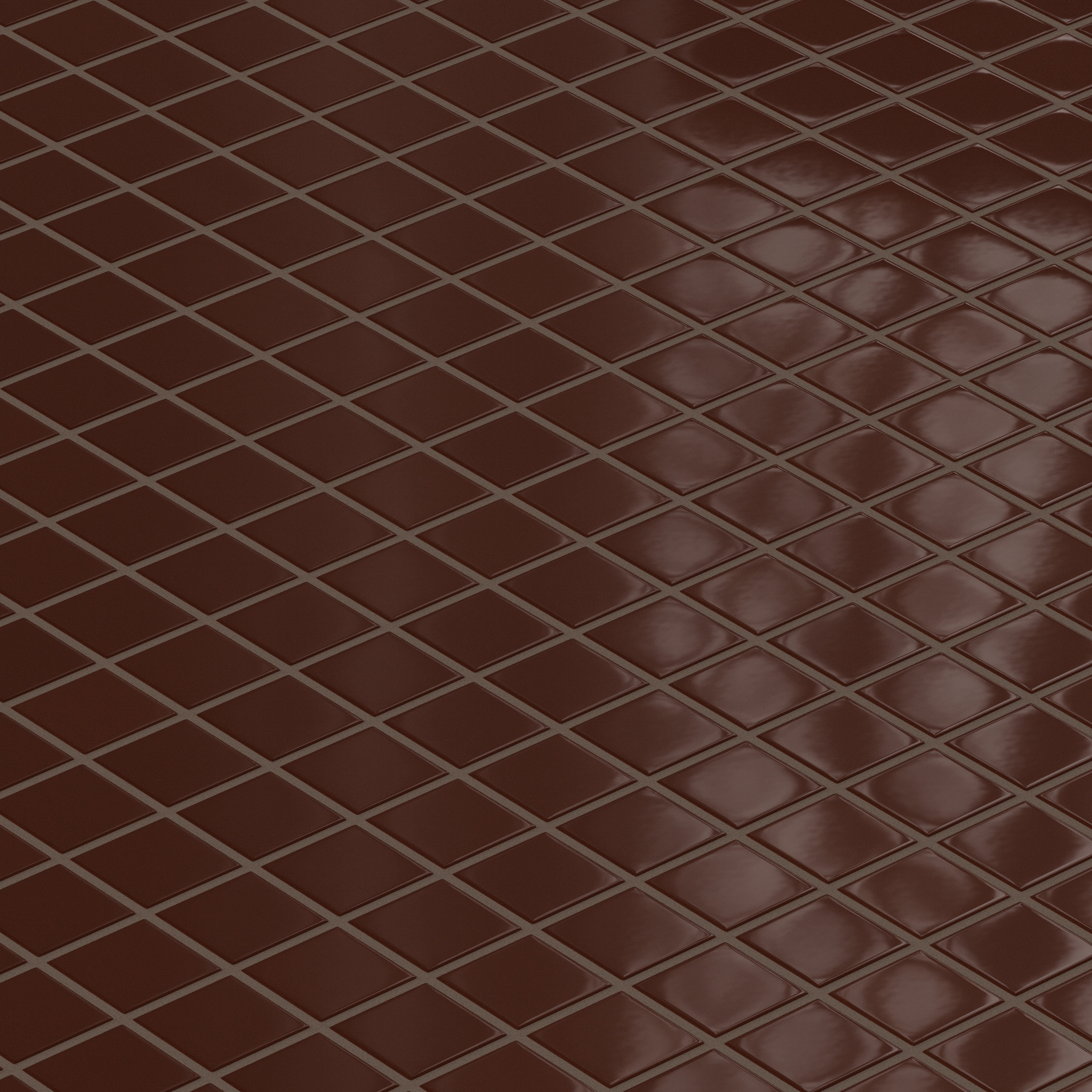 2x2 Straight Set Sheeted Original Ceramic Mosaic Tile in Garnet Gloss