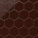 6" Hexagon Original Ceramic Tile in Garnet Gloss
