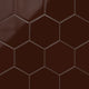 8" Hexagon Original Ceramic Tile in Garnet Gloss